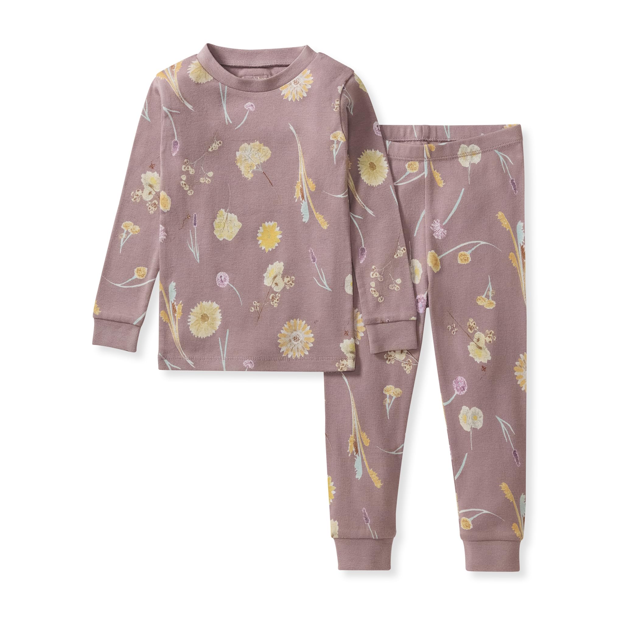 Burt's Bees Baby Organic Cotton Pajamas for Girls,100% Cotton Pajama Set