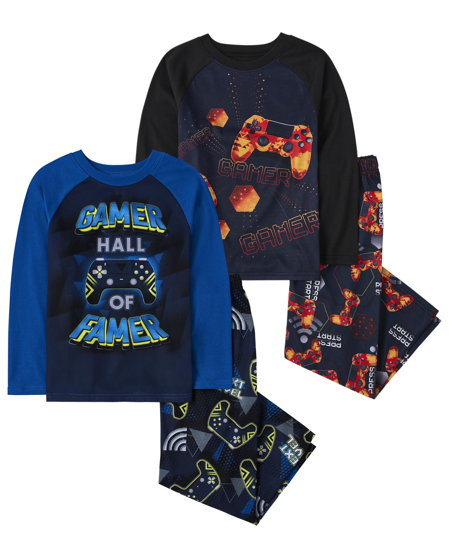 The Children's Place boys Long Sleeve Top and Pants 2 Piece Pajama Set