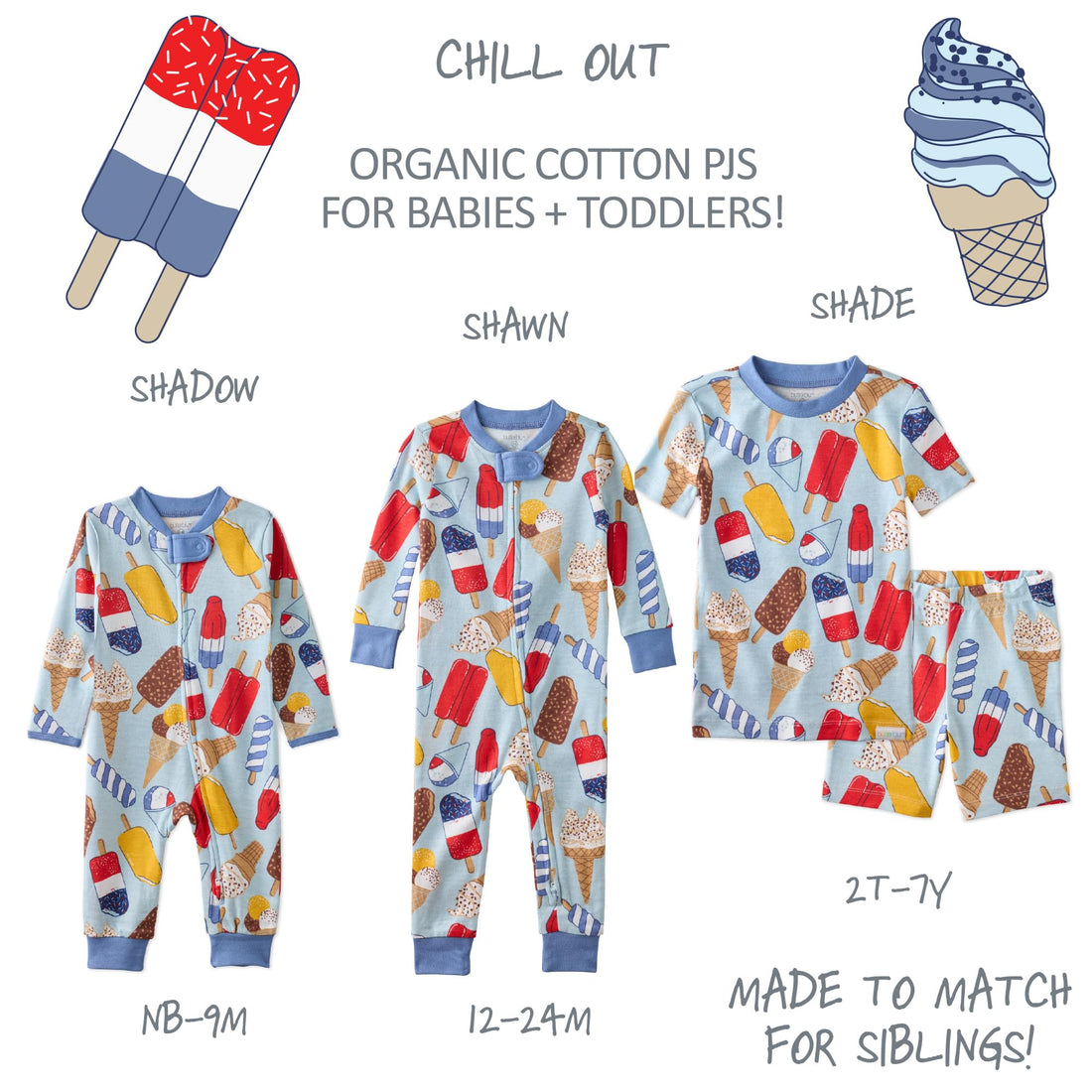 Butterblu Shadow Sleep & Play Baby Pajamas 100% Organic Cotton Two Way Zipper Sleeper Pajamas for Baby Boys & Girls