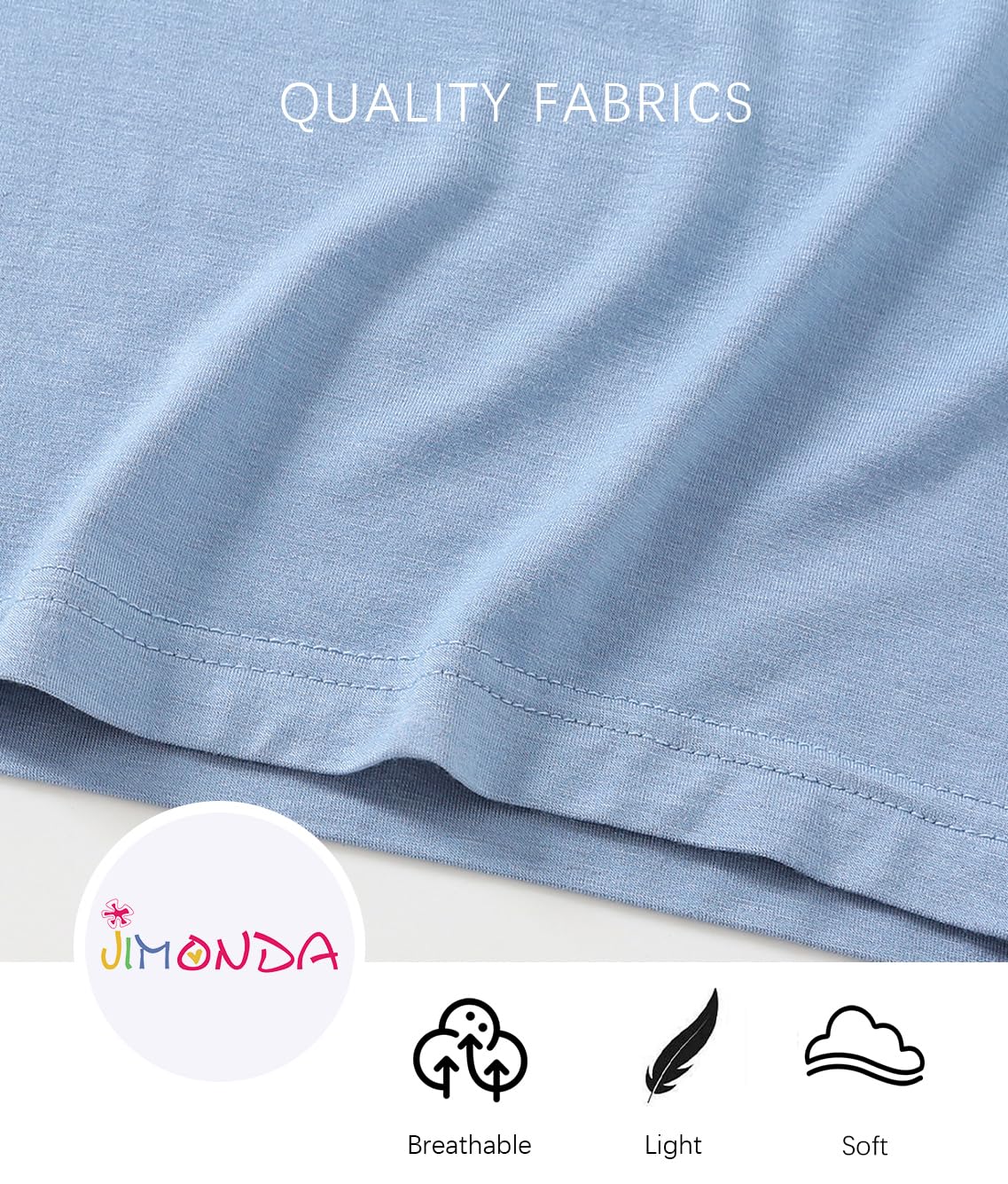 Jimonda Baby Boys Girls Pajama Sets Kid Soft Sleepwear Rayon From Bamboo Sleepwear Short Sleeve 4-Piece Cool Jammies 18M-12Y
