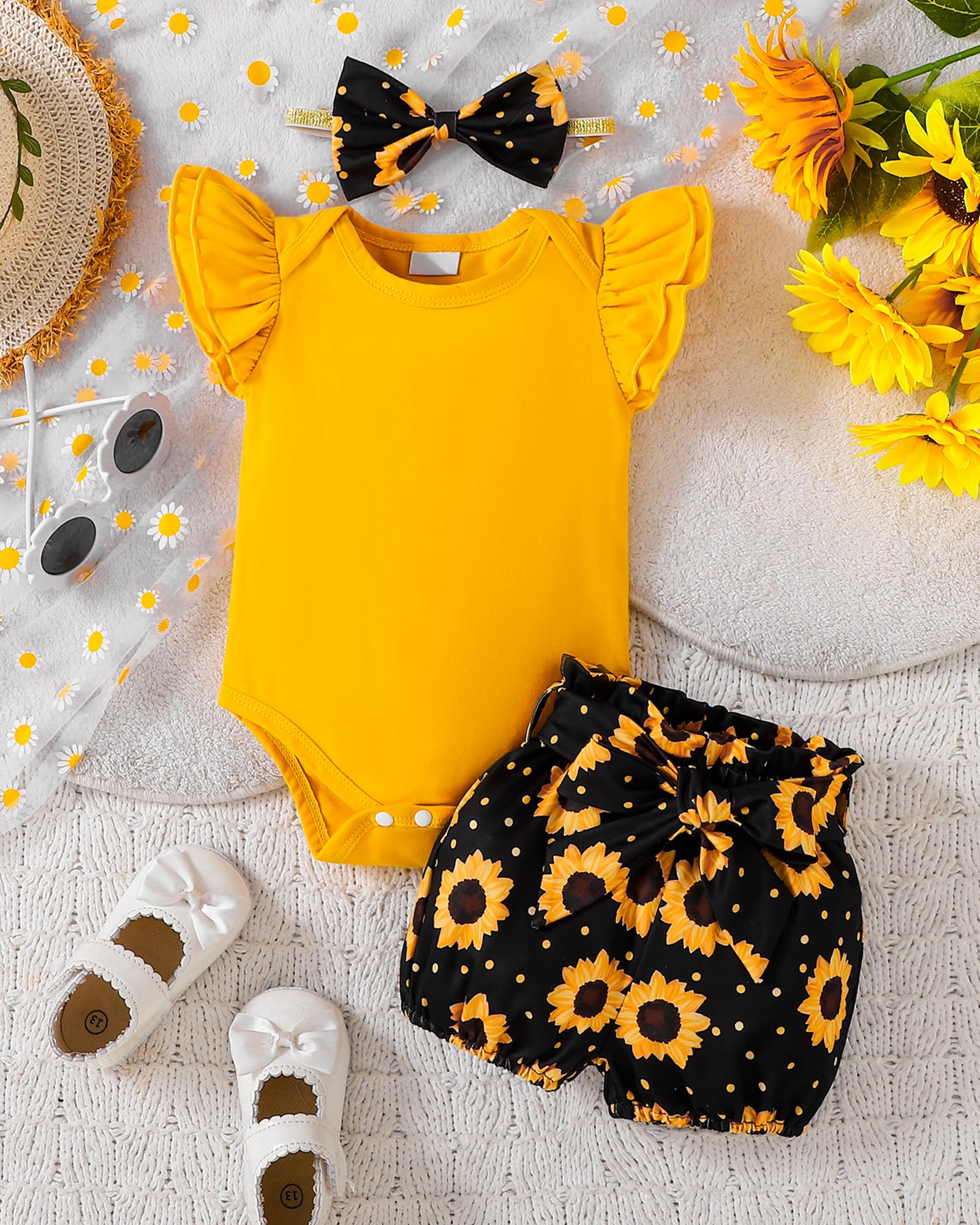 Newborn Infant Clothes Baby Girl Dress Summer Toddler Outfit Cute Girl Romper Skirt Set+Headband WEBE CLOTHING
