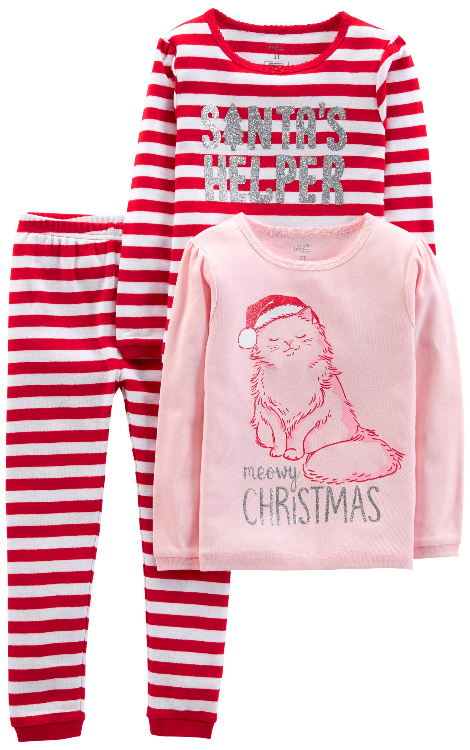 Simple Joys by Carter's Baby 3-Piece Snug-fit Cotton Holiday Pajama Set