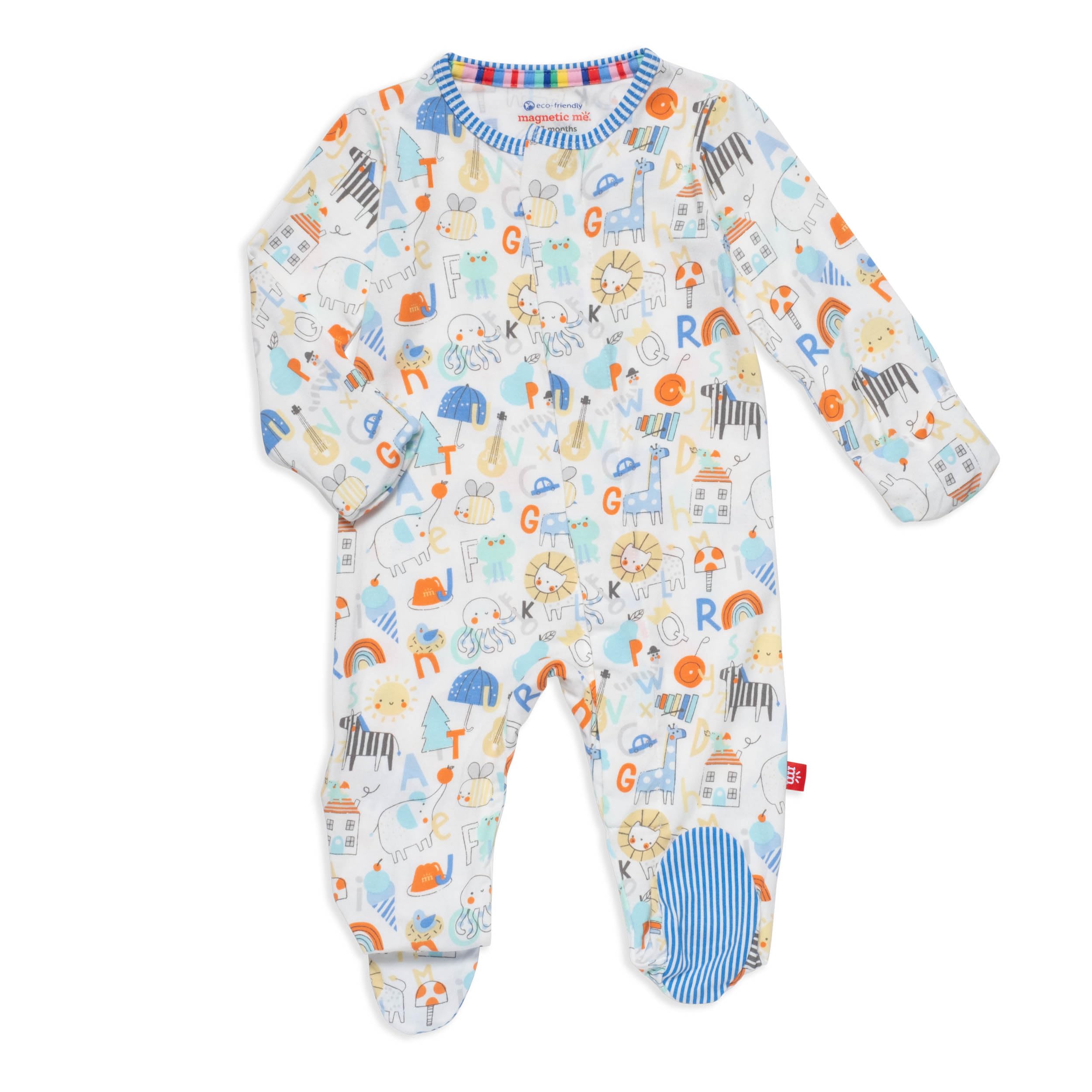 Magnetic Me Boys Modal Magnetic Baby Footie Pajamas | Silky Soft Modal Fabric | Baby Sleepers