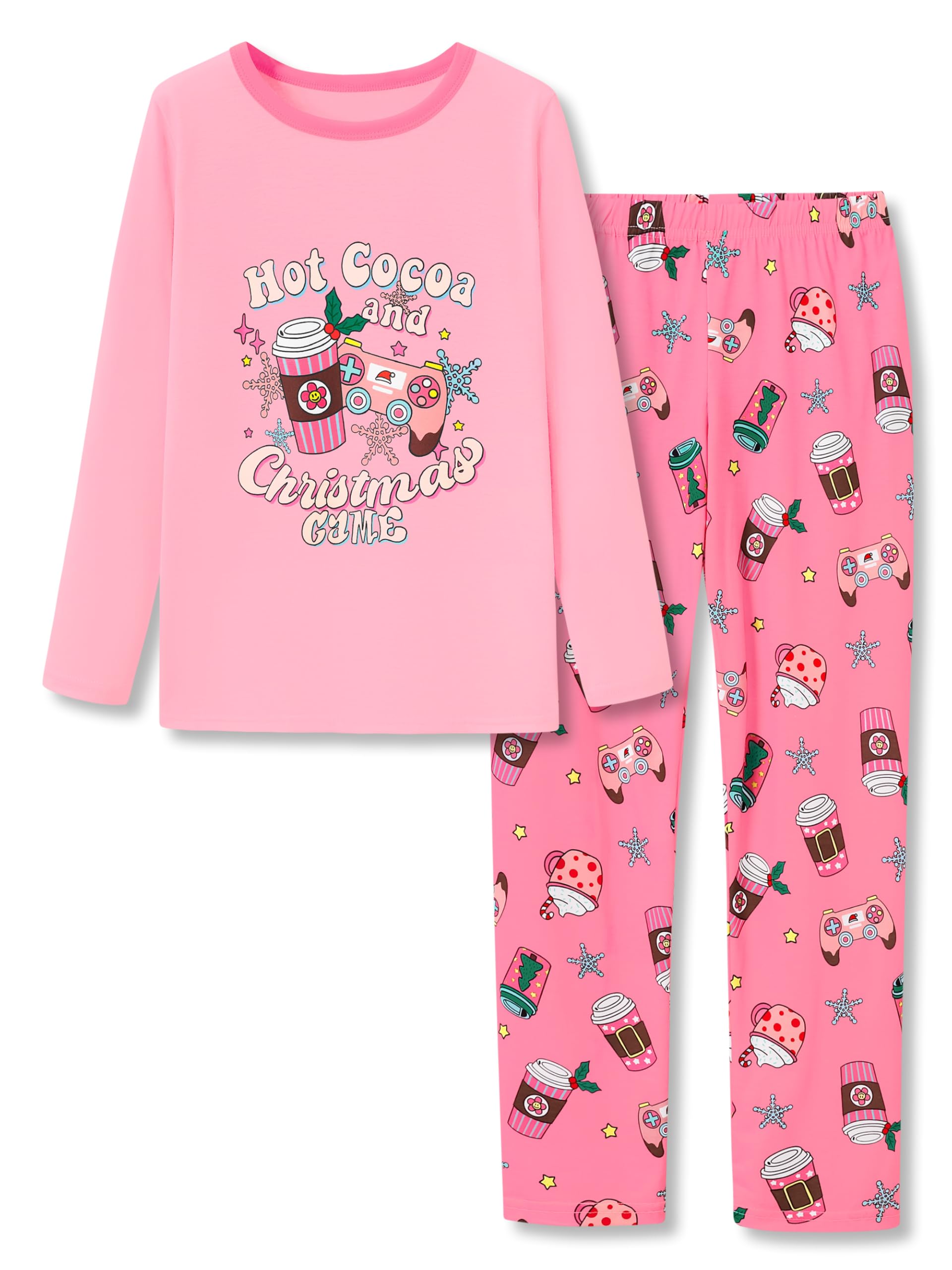 Tebbis Trendy Tie Dye Spiral Pajamas for Girls 2-Piece Soft Long Sleeve & Pants PJ Set Jammies Size 6-18