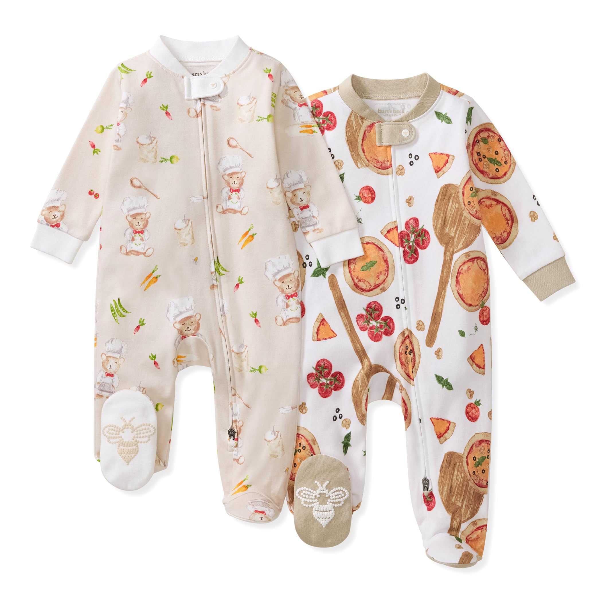 Burt's Bees Baby Organic Cotton Sleep and Play Footed Pajamas for Boys