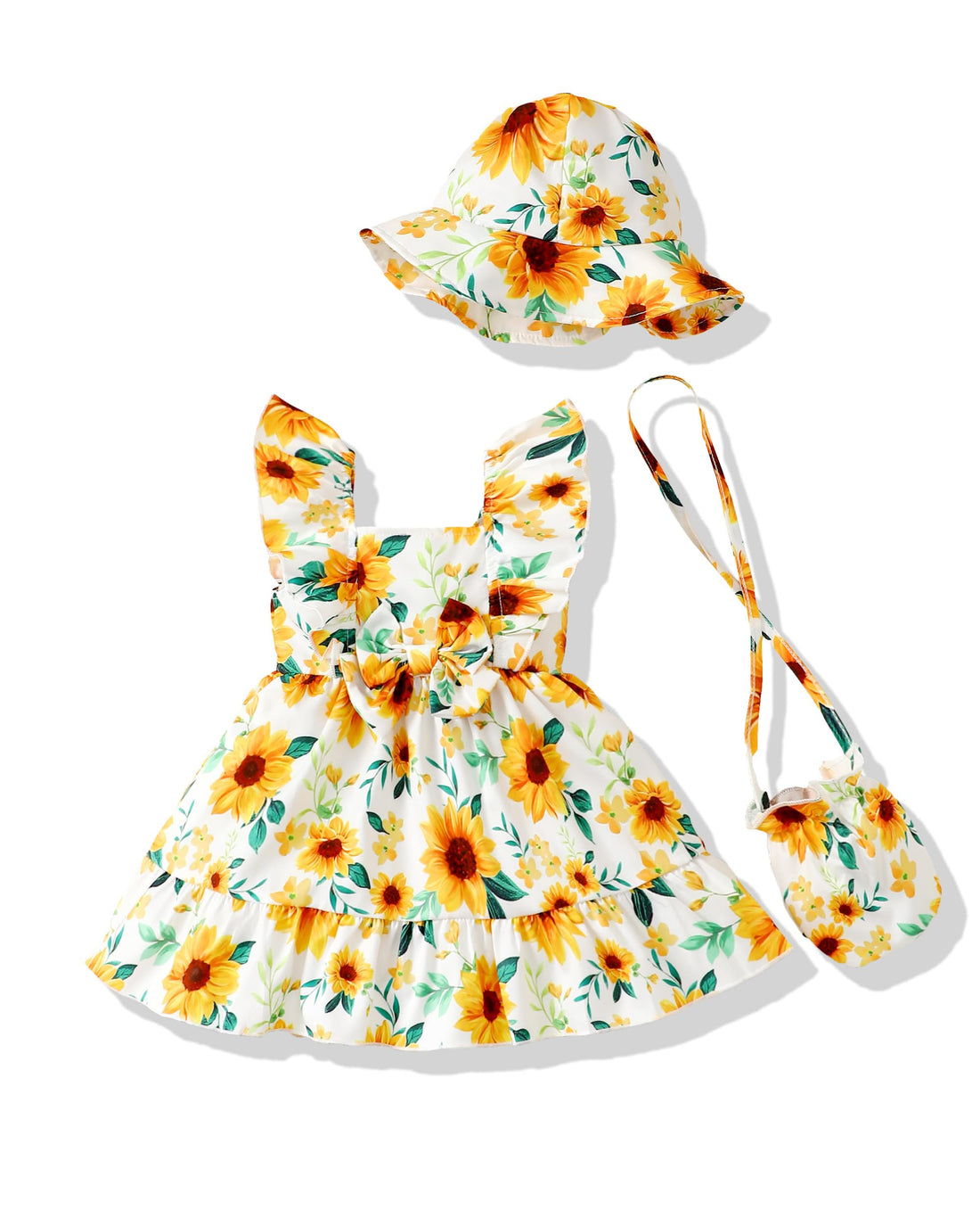 Renotemy Newborn Infant Baby Girl Dresses Summer Outfits Boho Casual Sundress Gifts Toddler Clothes for Girl with Hat and Bag WEBE CLOTHING