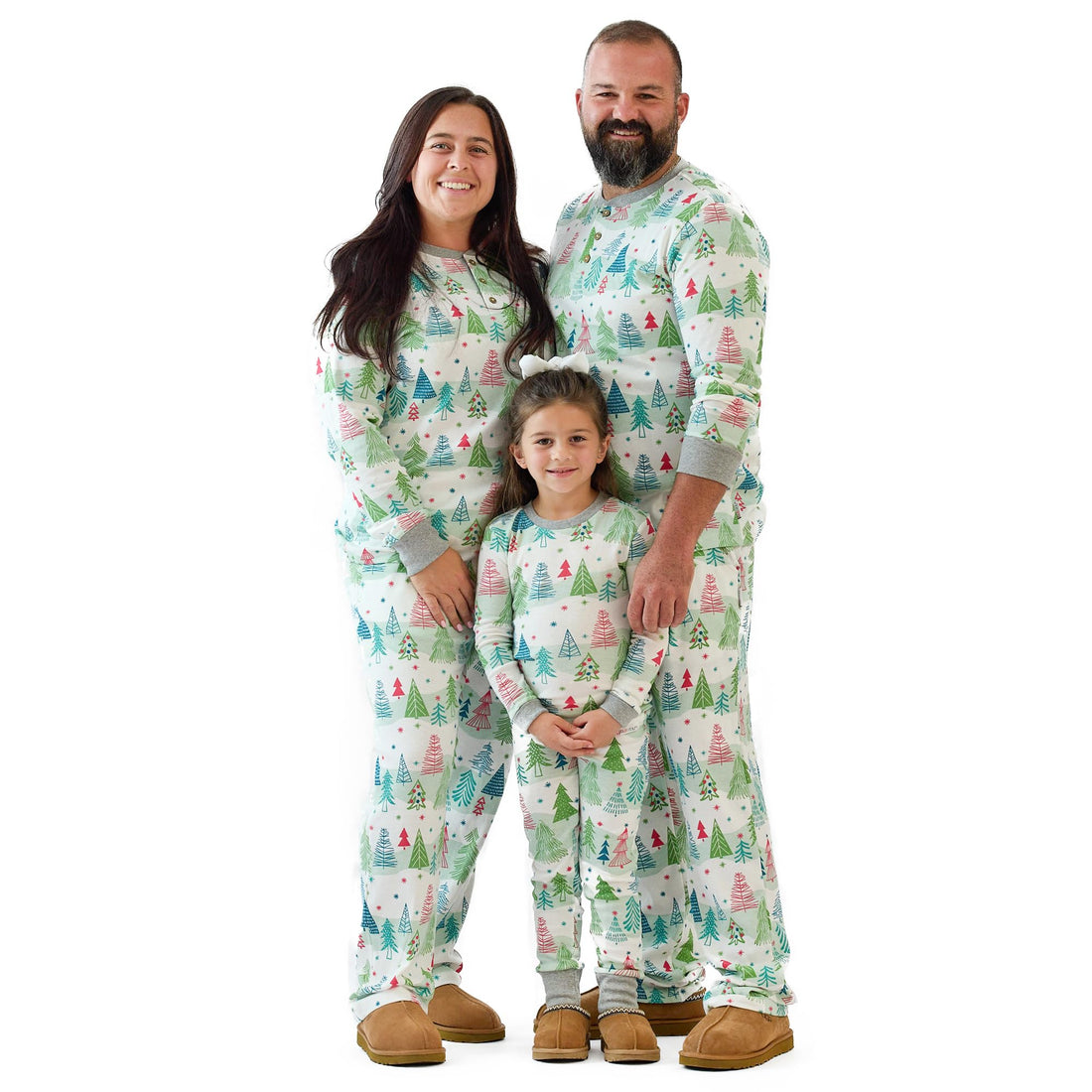 Butterblu JAMIE Matching Family Jammies Christmas Pajamas Organic Cotton PJs Womens, Mens, Kids, Toddlers, Baby, Pets