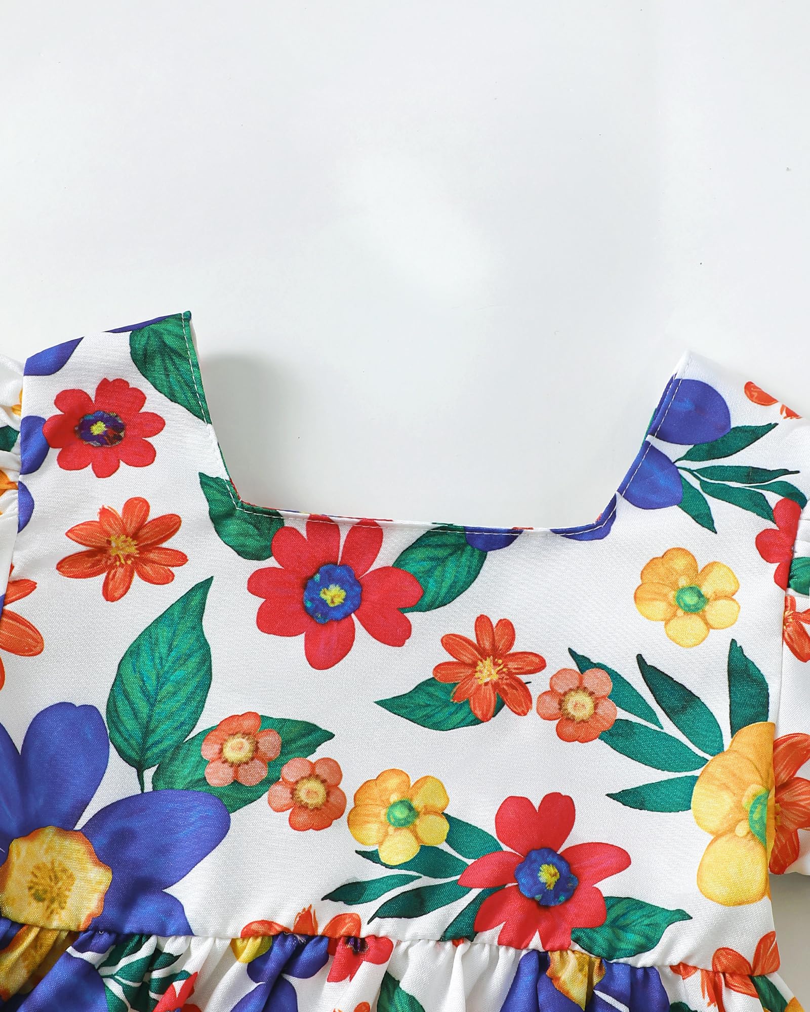 sweetabby Toddler Baby Girl Dresses Summer Clothes Boho Short Sleeve Dress Ruffle Infant Sundress Cute Girls Outfit WEBE CLOTHING
