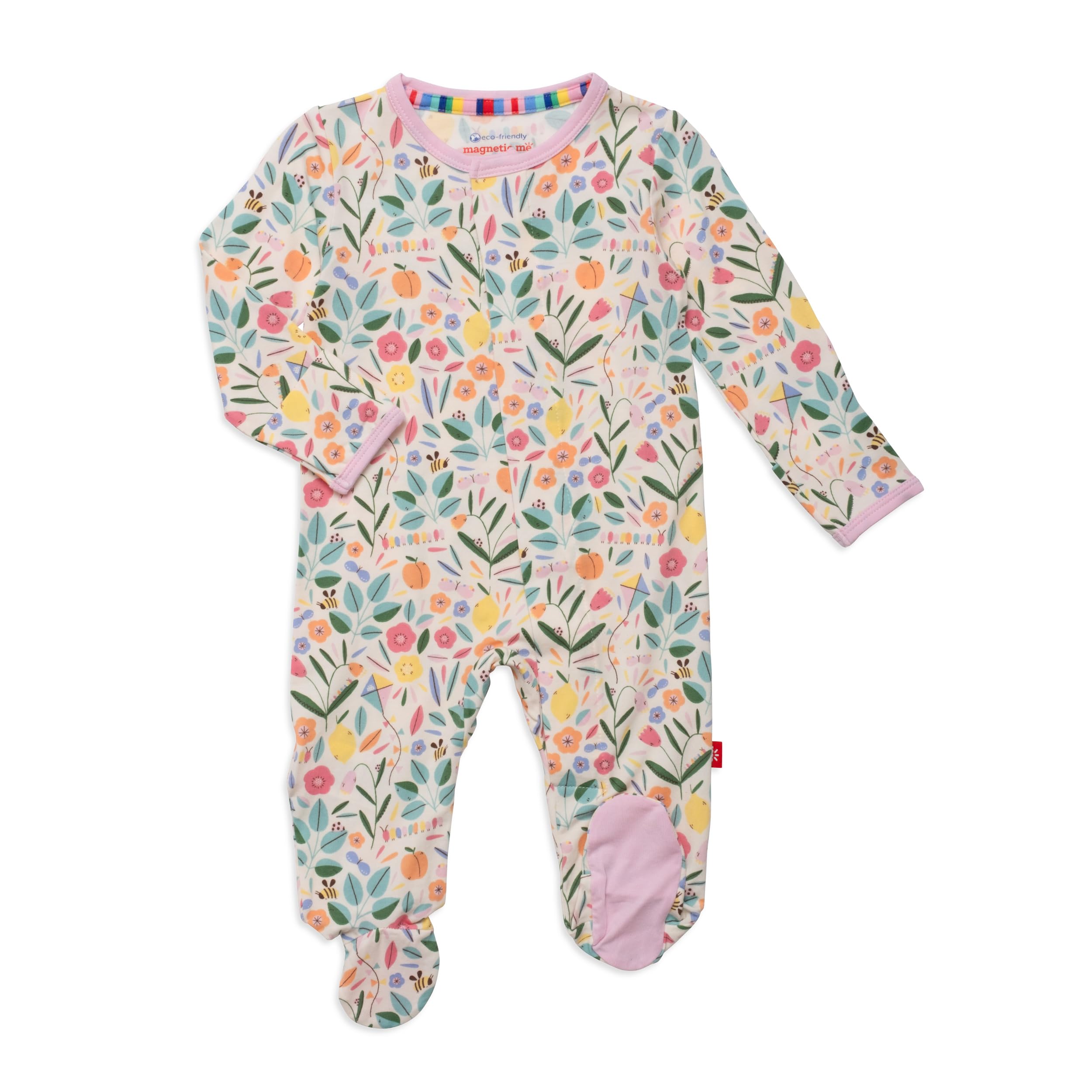 Magnetic Me Girls Modal Magnetic Baby Footie Pajamas | Silky Soft Modal Fabric | Baby Sleepers Available Sizes PRE - 24M WEBE CLOTHING