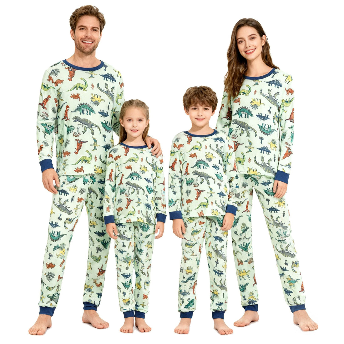 HYCLES Family Matching Pajama Sets, Long Sleeve Sleepwear Pjs for Couple Dinosaur Pjs