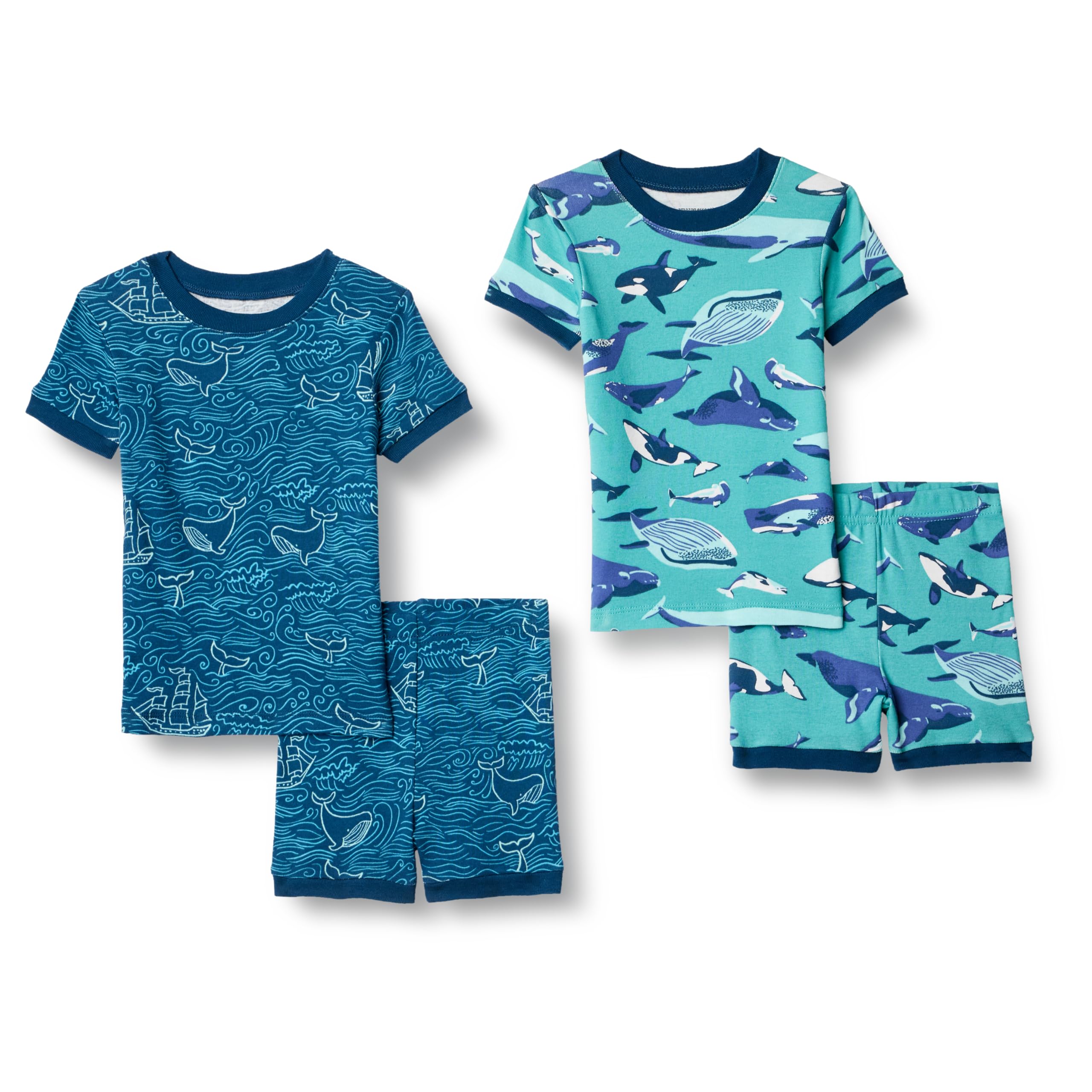 Amazon Essentials Babies, Toddlers and Boys' Snug-Fit Cotton Pajama Set, Multipacks