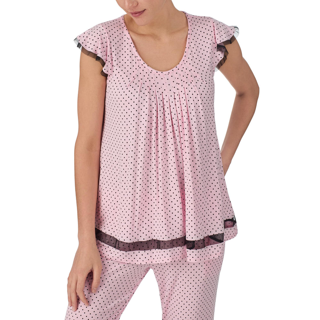 ELLEN TRACY Womens Pajama Top - Soft Stretch Jersey Short Sleeve Sleep Shirt Loungewear WEBE CLOTHING