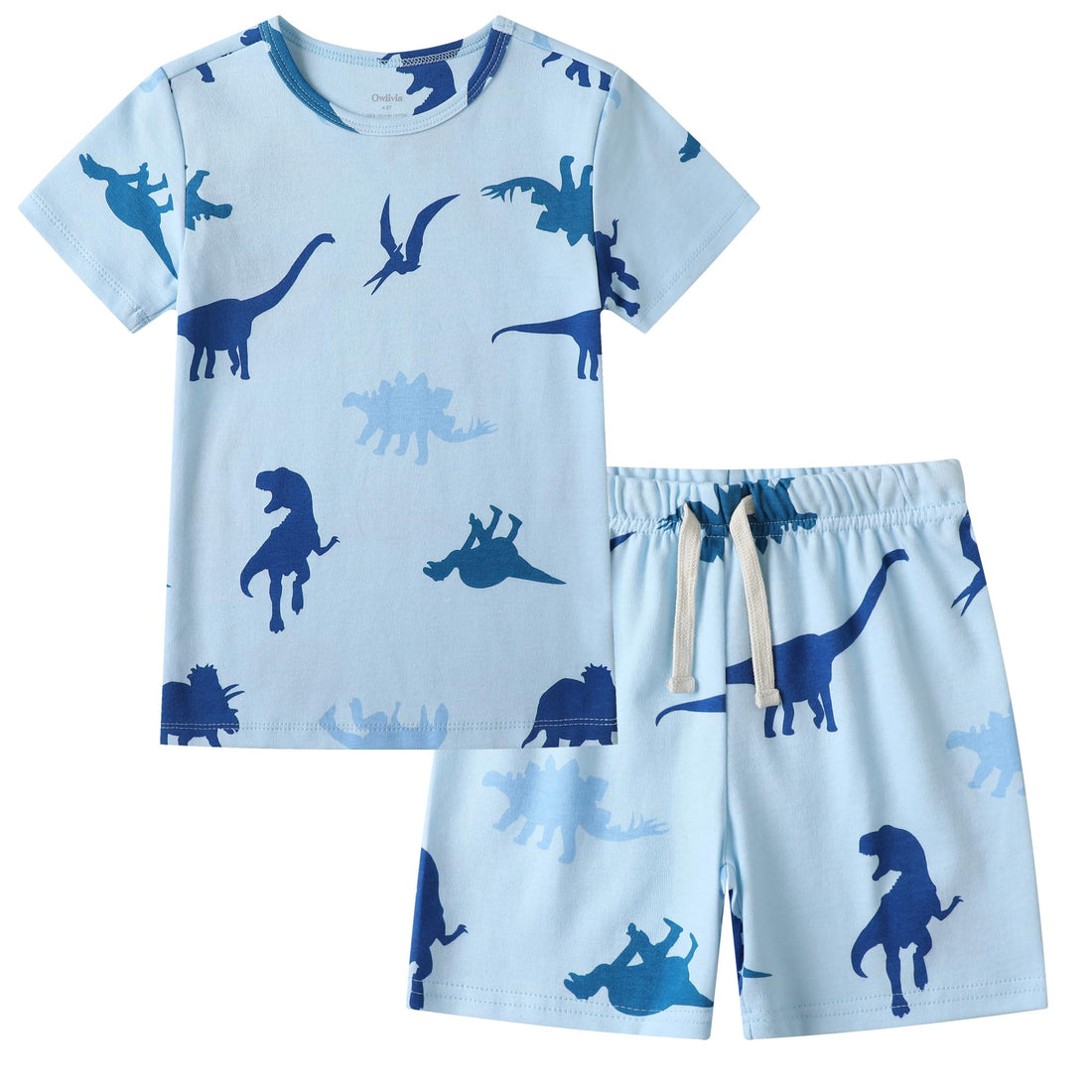 Owlivia 100% Organic Cotton Baby Short Sleeve Pajama Sets, Toddler Boy Girl 2-Piece Sleepwear