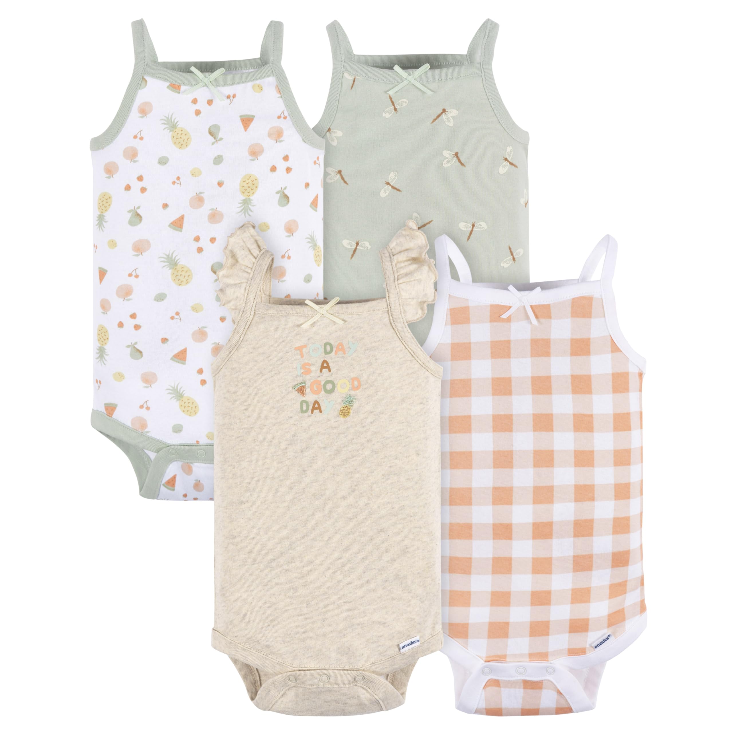 Gerber Baby Girls Multi-Pack Sleeveless Onesies Bodysuit WEBE CLOTHING