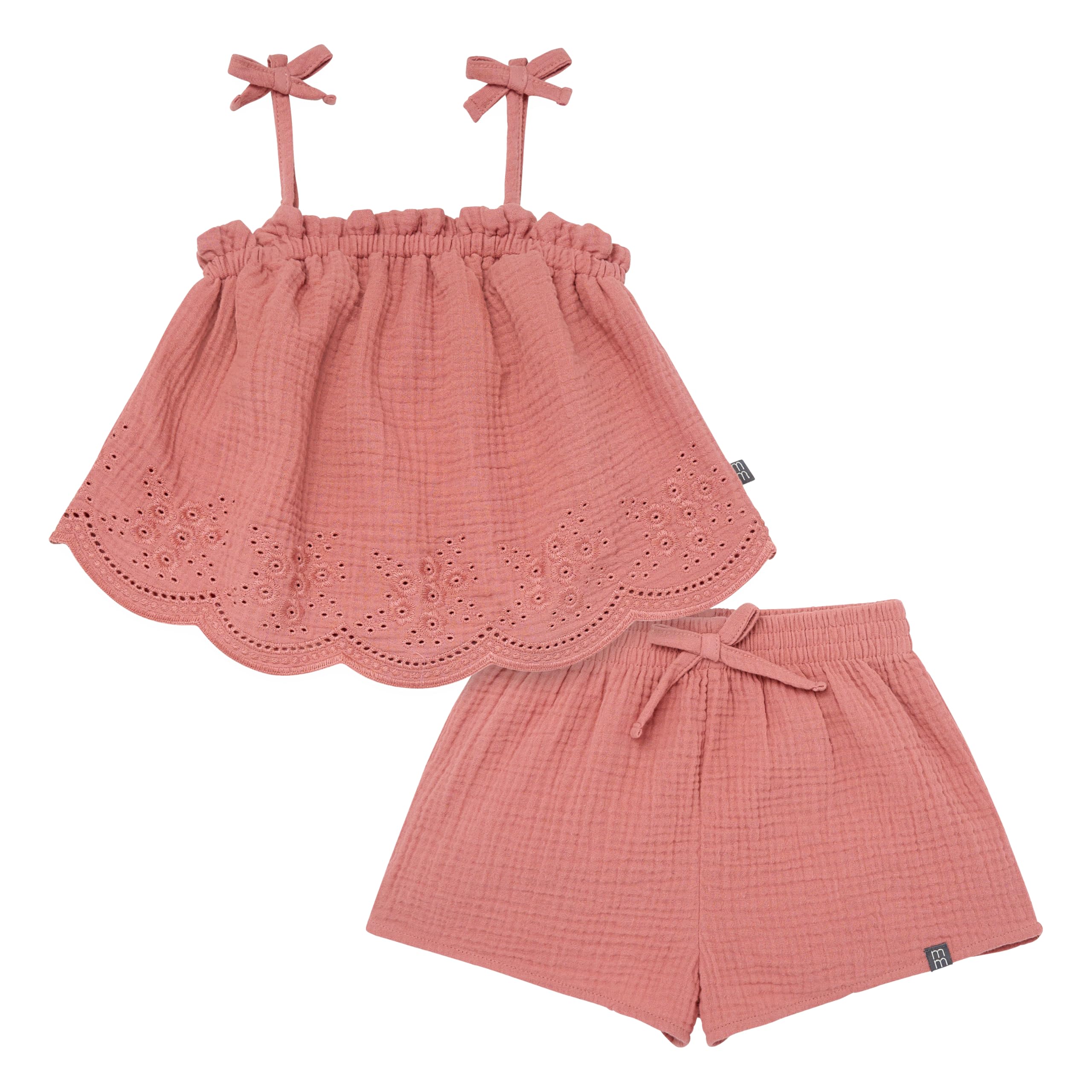 Modern Moments by Gerber Baby Girls' 2-piece Gauze Top & Short Set WEBE CLOTHING