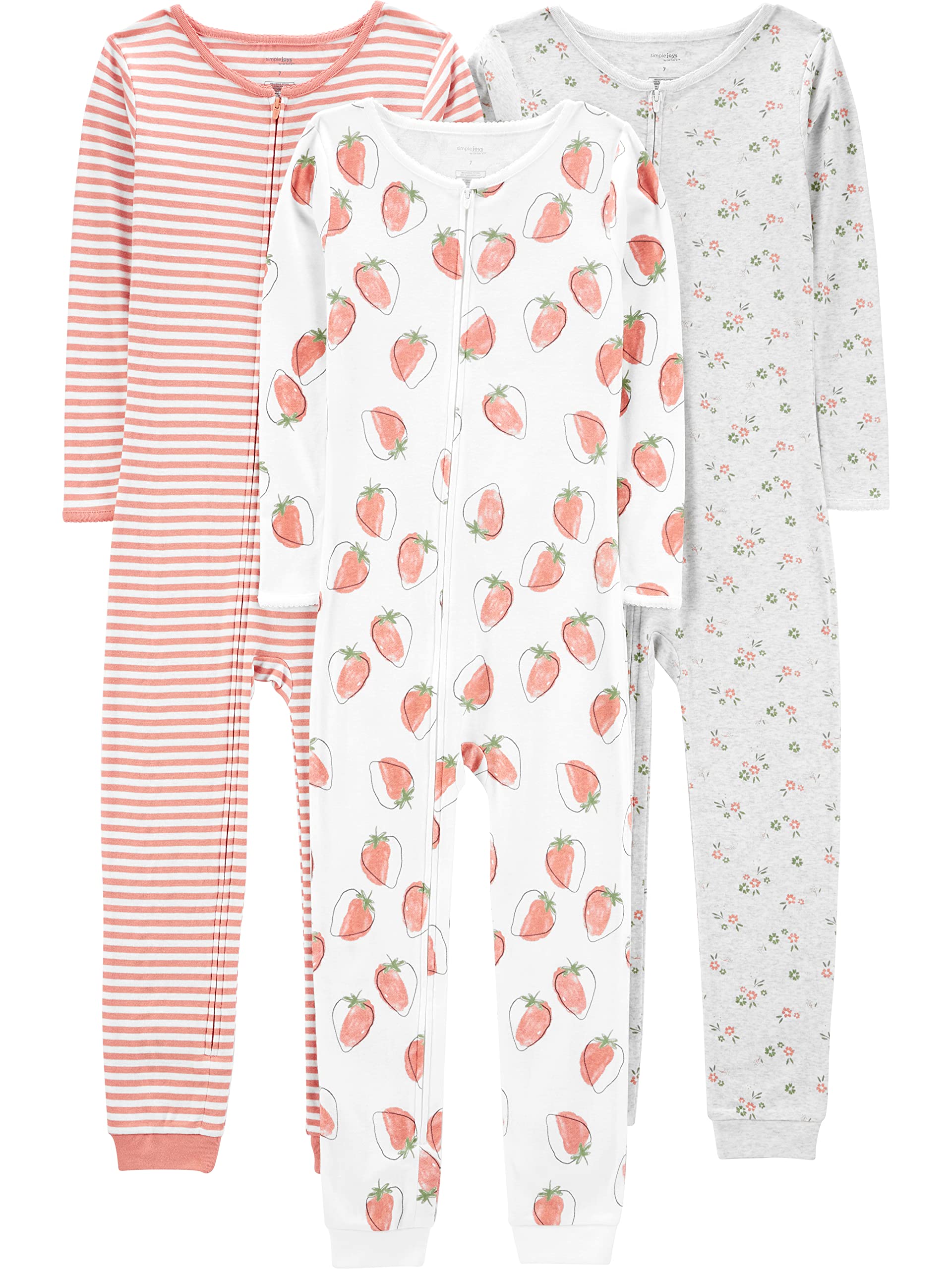 Simple Joys by Carter's Babys' 3 pack Snug Fit Footless Cotton Pajamas