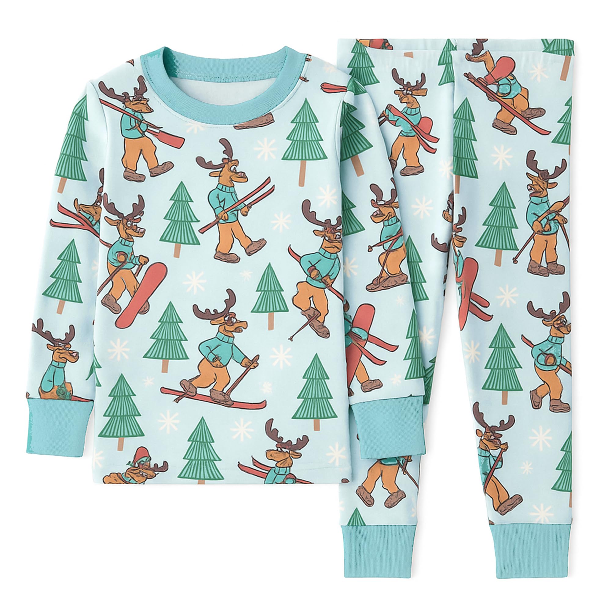 Butterblu Zen Snug-fit 2-Piece Pajamas 100% Organic Cotton Long Sleeve for Boys & Girls