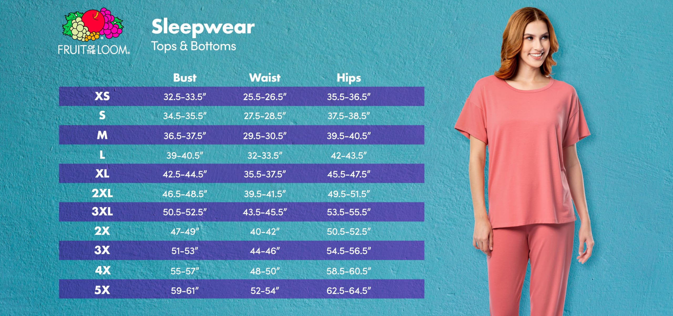 Fruit of the Loom Women's Dolman Sleeve and Cropped Pant Sleep Set