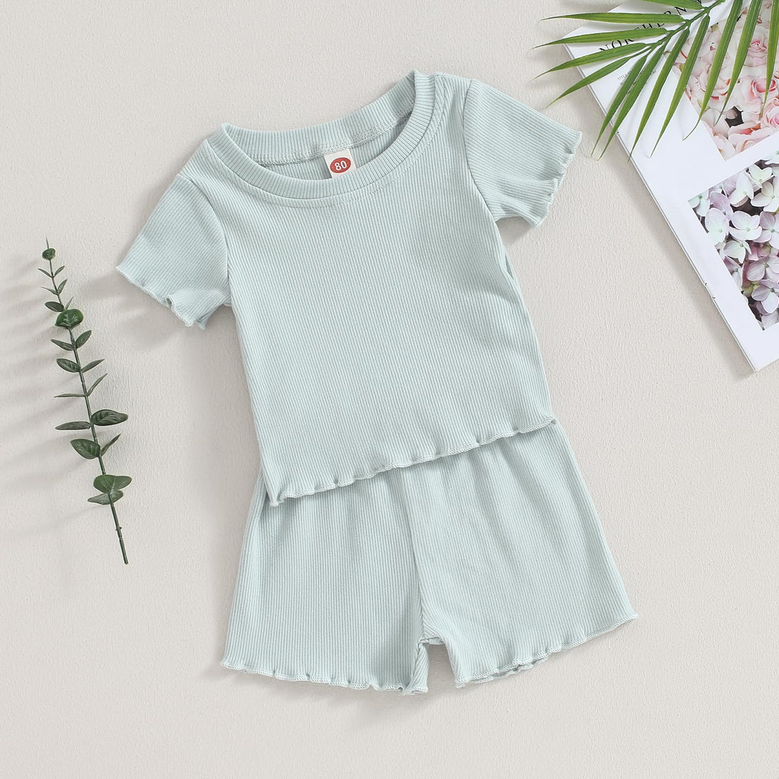 Kupretty Toddler Baby Girl Clothes Cute Comfy Summer Outfits Set Ruffled Shirts + Shorts 12 18 24 Months 2T 3T WEBE CLOTHING
