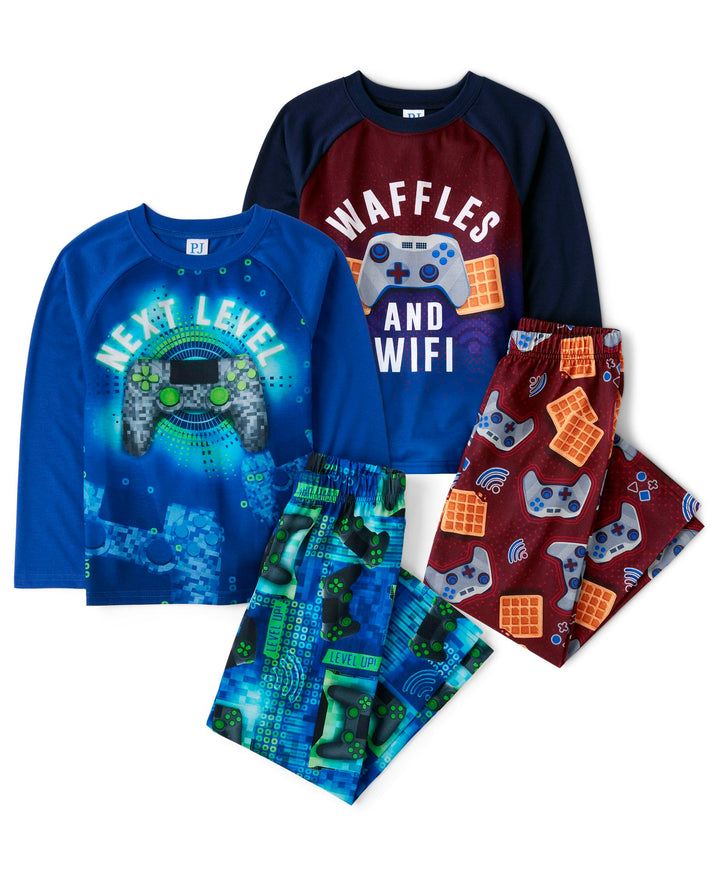 The Children's Place boys Long Sleeve Top and Pants 2 Piece Pajama Set