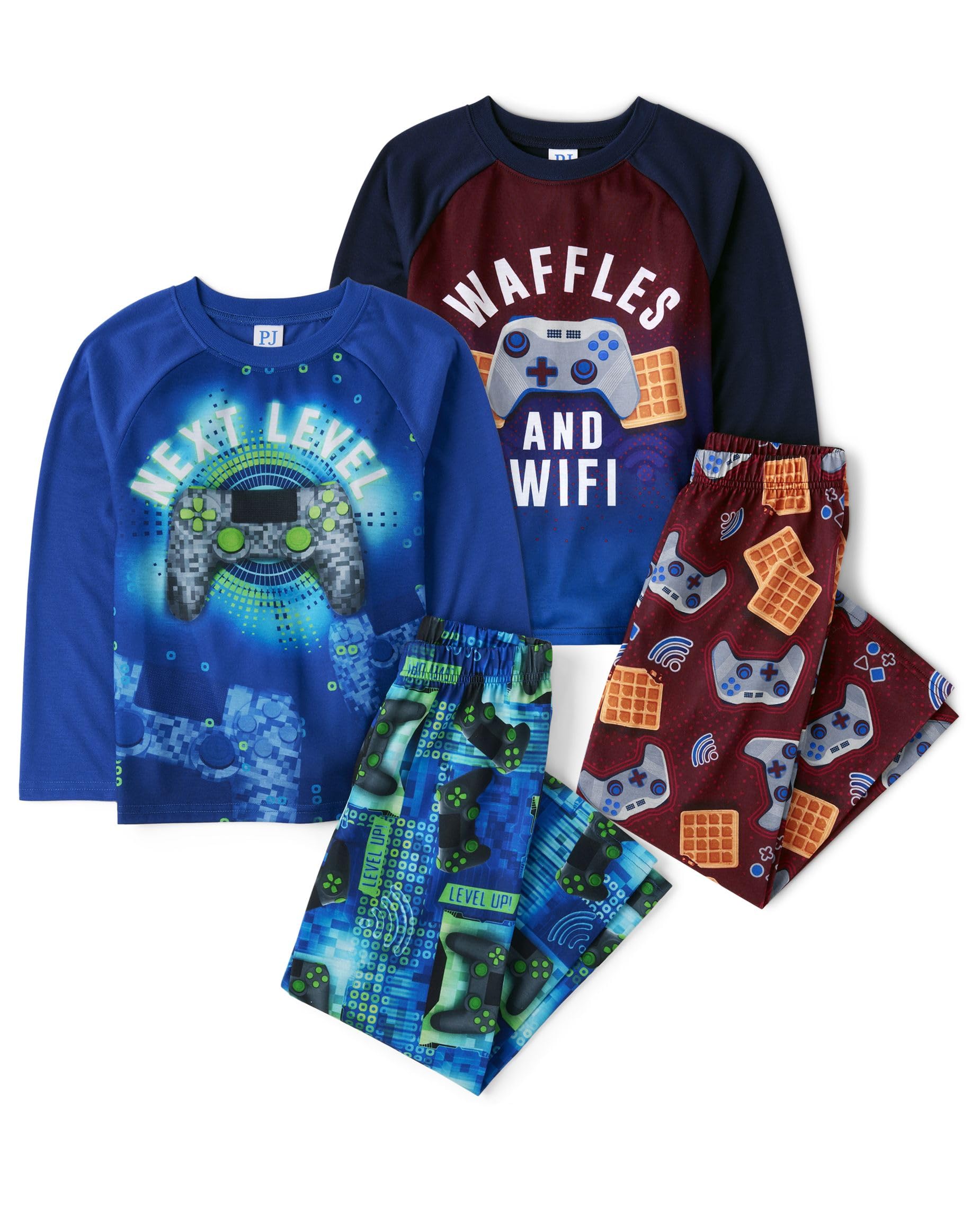 The Children's Place boys Long Sleeve Top and Pants 2 Piece Pajama Set