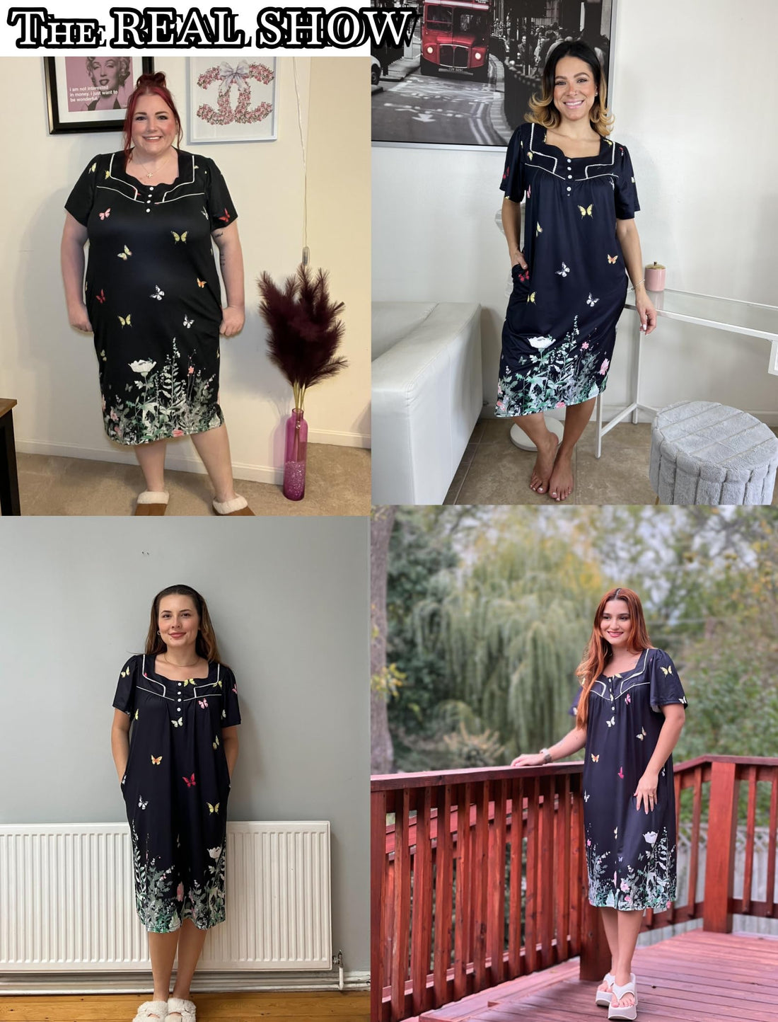 Ekouaer Women's House Dress with Pockets Moomoo Dresses Short Sleeve Mumu Nightgown Lounge Dress Button Down Sleepwear WEBE CLOTHING