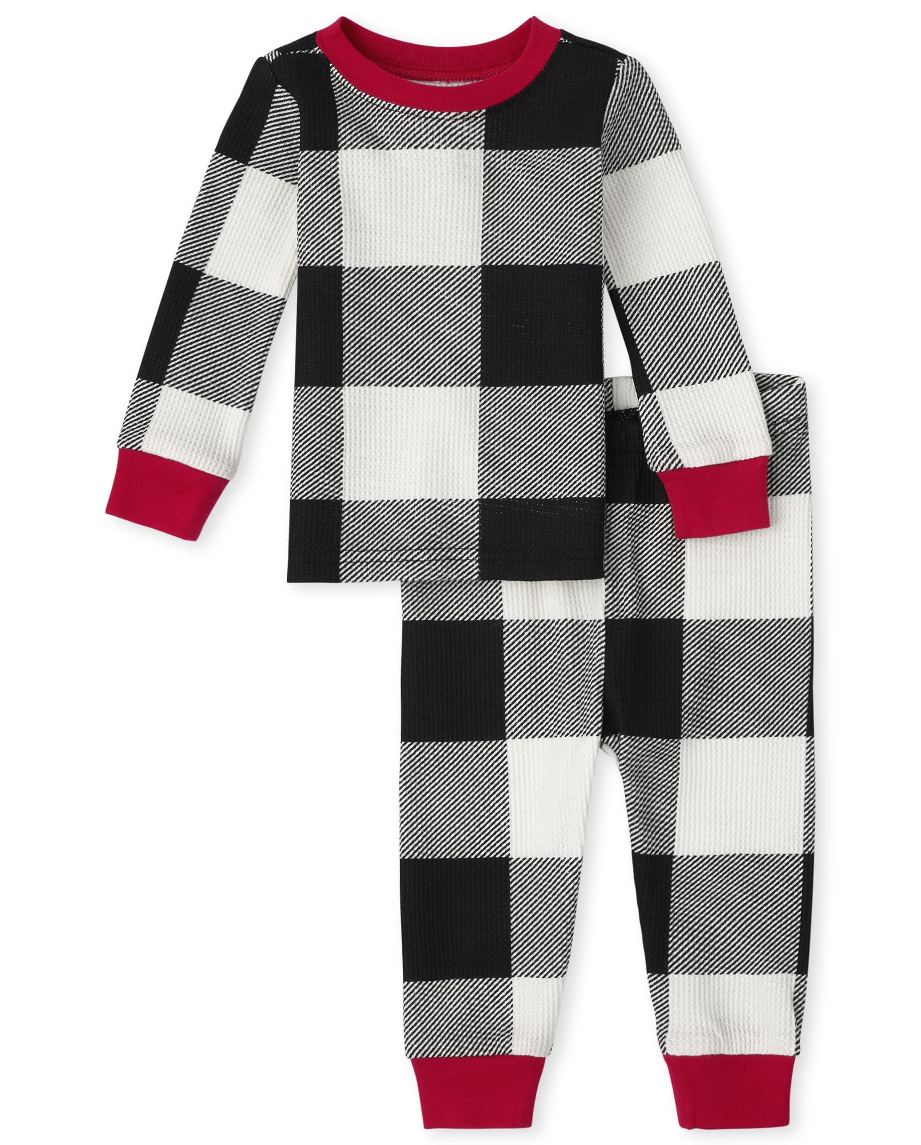The Children's Place Family Matching, Plaid Waffle 2 Piece Pajama Sets WEBE CLOTHING