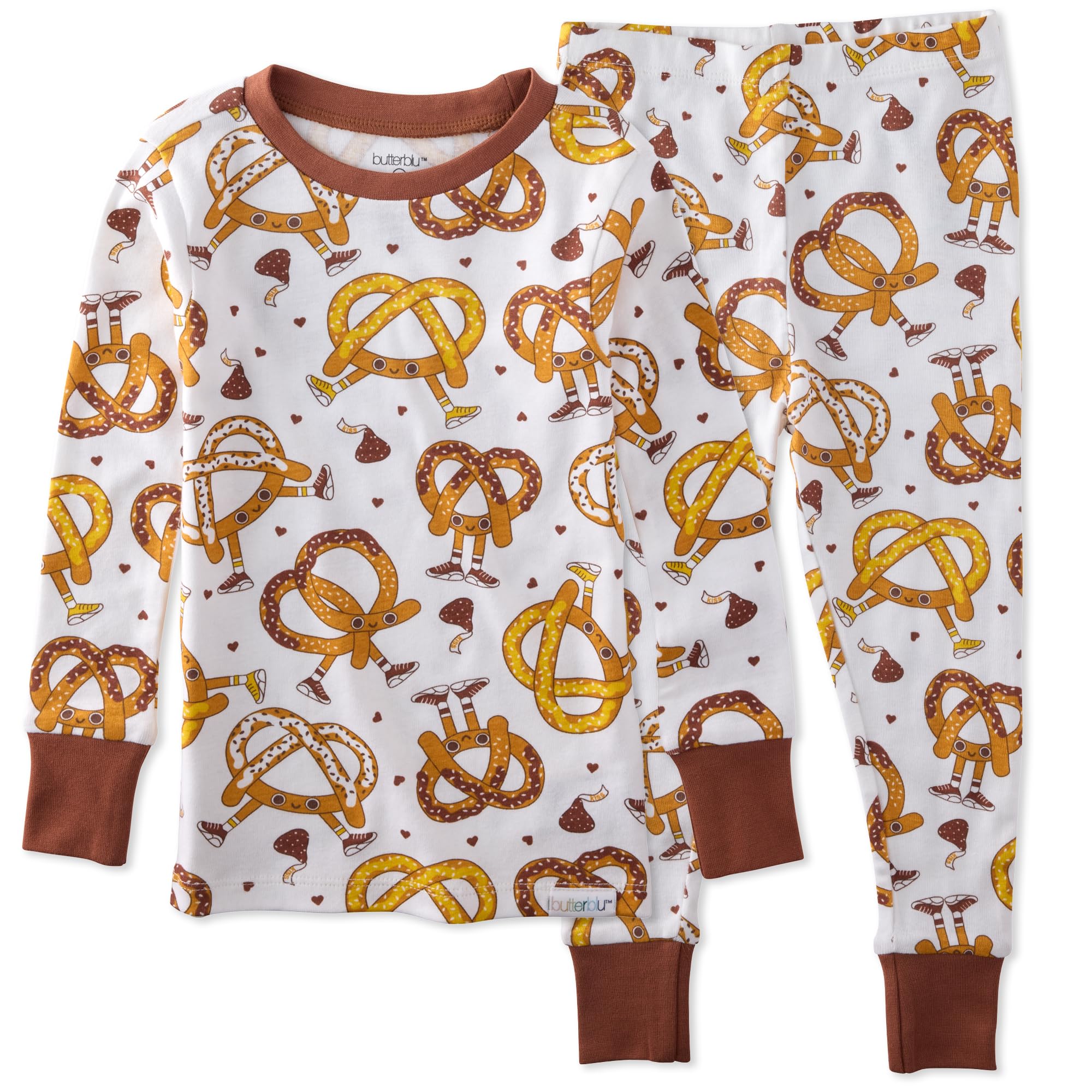 Butterblu Zen Snug-fit 2-Piece Pajamas 100% Organic Cotton Long Sleeve for Boys & Girls