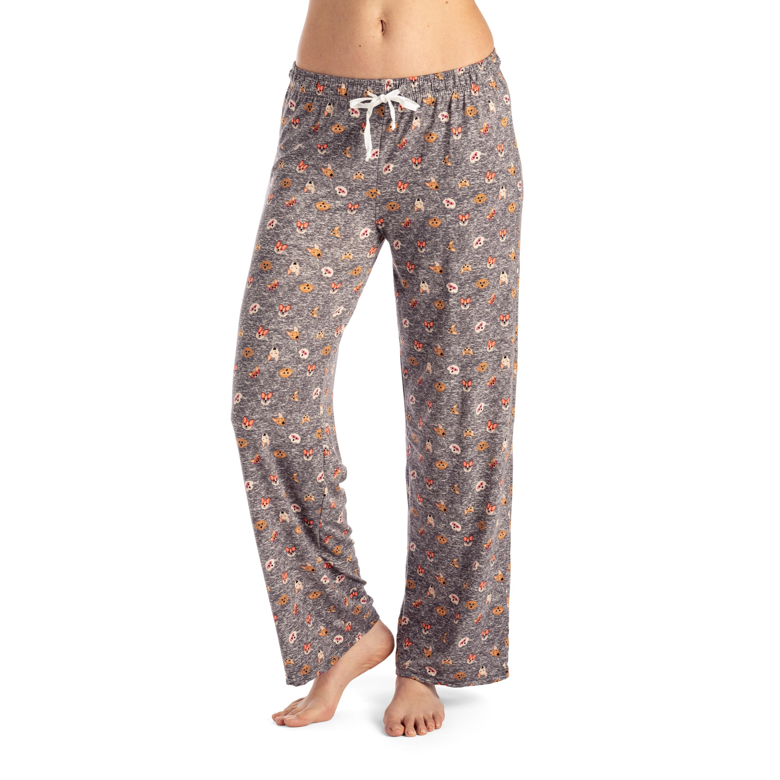 Hello Mello Signature Lounge Pants Womens Soft Pajama Bottoms Elastic Waistband Drawstring Tie