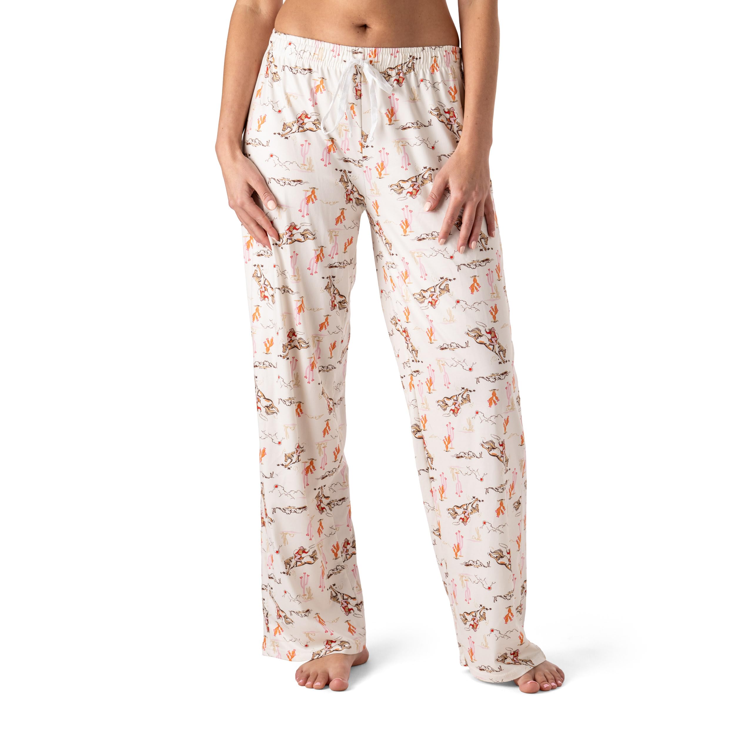 Hello Mello Signature Lounge Pants Womens Soft Pajama Bottoms Elastic Waistband Drawstring Tie