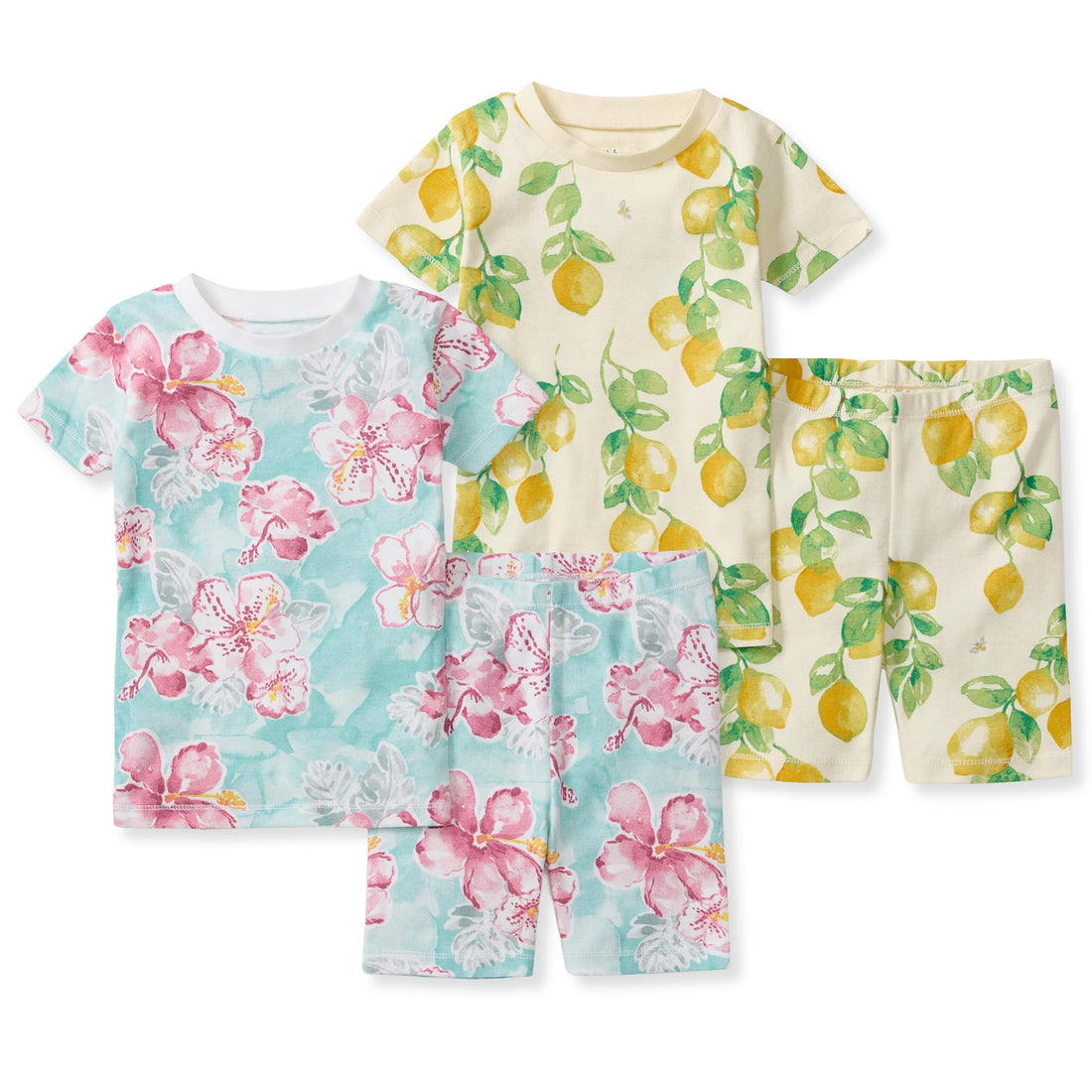 Burt's Bees Baby Unisex Cotton Pajamas, 2-Piece Short Sleeve Tee & Shorts