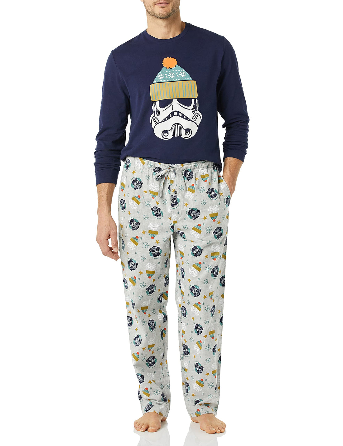 Amazon Essentials Disney | Marvel | Star Wars Men's Flannel Pajama Sleep Sets WEBE CLOTHING