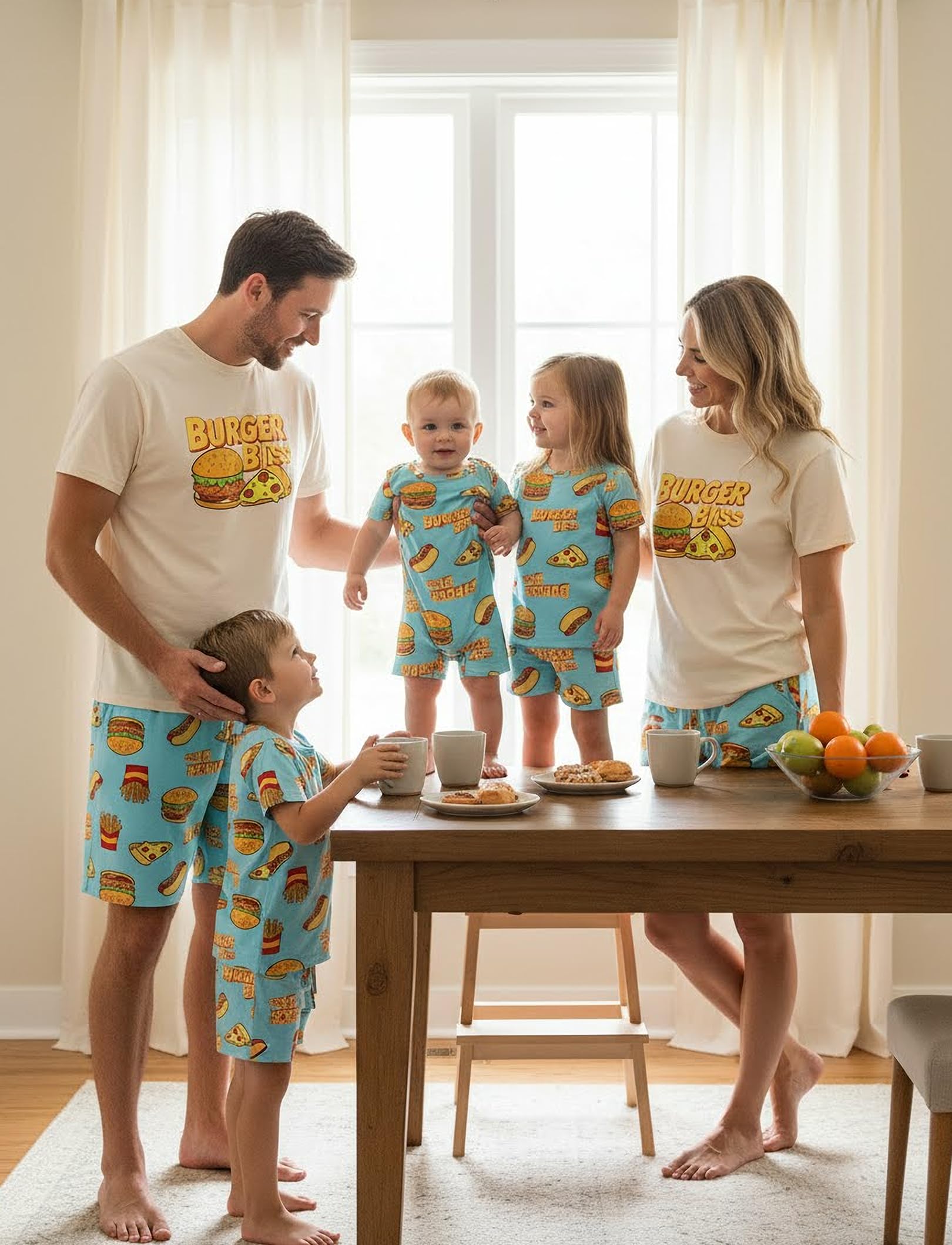 PATPAT Family Matching Short Sleeve Pajama Sets - Perfect for Family Photos & Holiday Celebrations WEBE CLOTHING