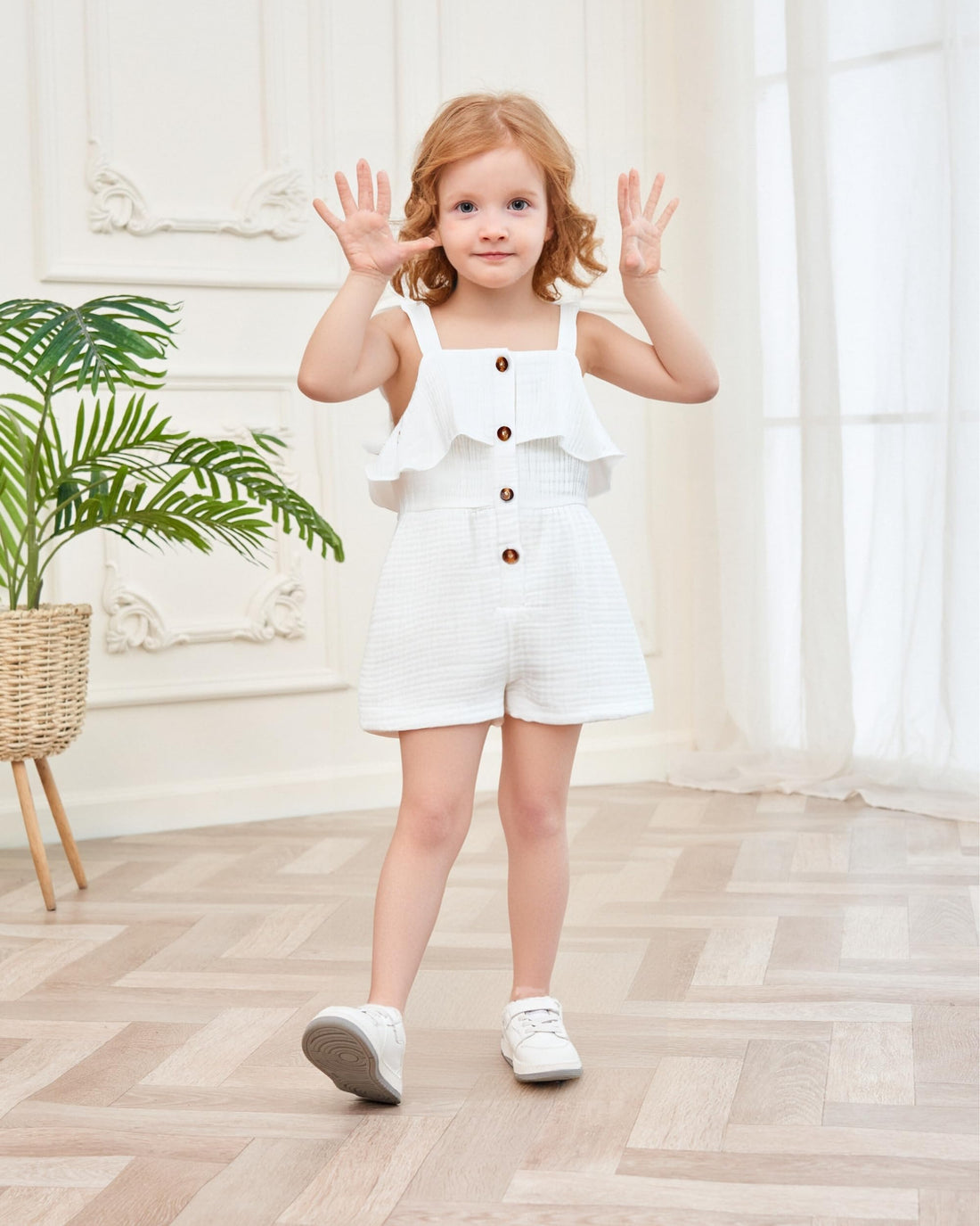 XUANHAO Baby Girl Clothes Summer Romper Outfits for Girls Cute Infant Toddler One-Piece Jumpsuit Ruffle Shorts Sets 6M-3Y WEBE CLOTHING