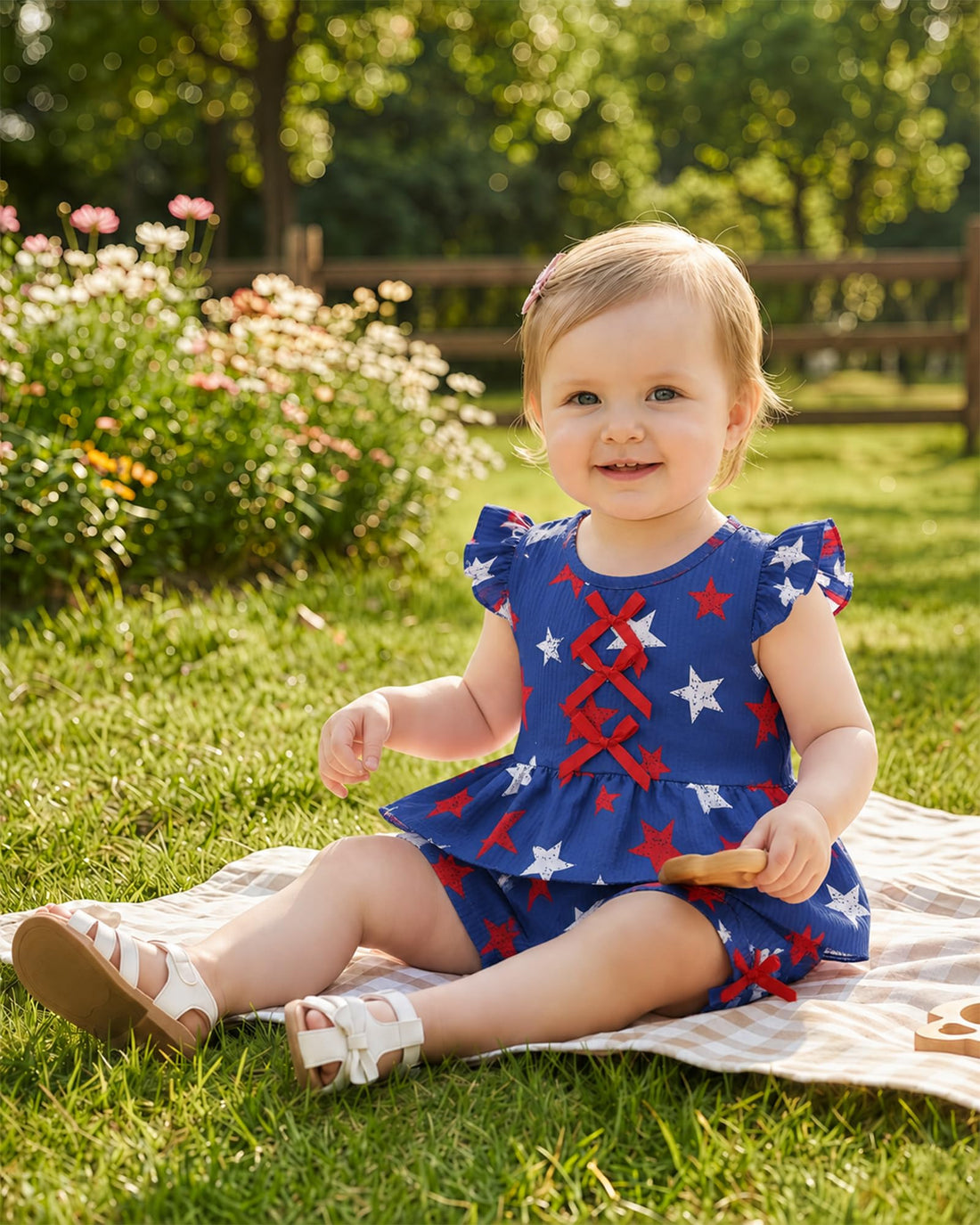 Jecson Toddler Baby Girl Summer Clothes Cotton Ruffled Sleeve Shirt Tops and Shorts Set Outfits 12Months-4T WEBE CLOTHING