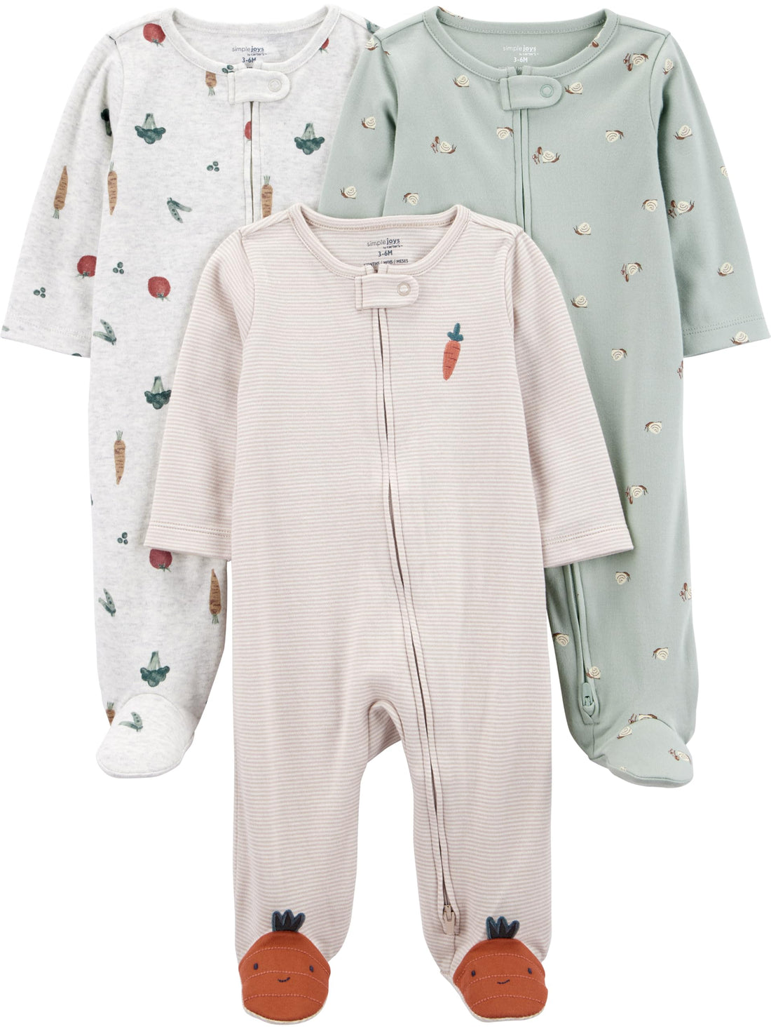 Simple Joys by Carter's Baby 3-Pack Neutral Sleep and Play