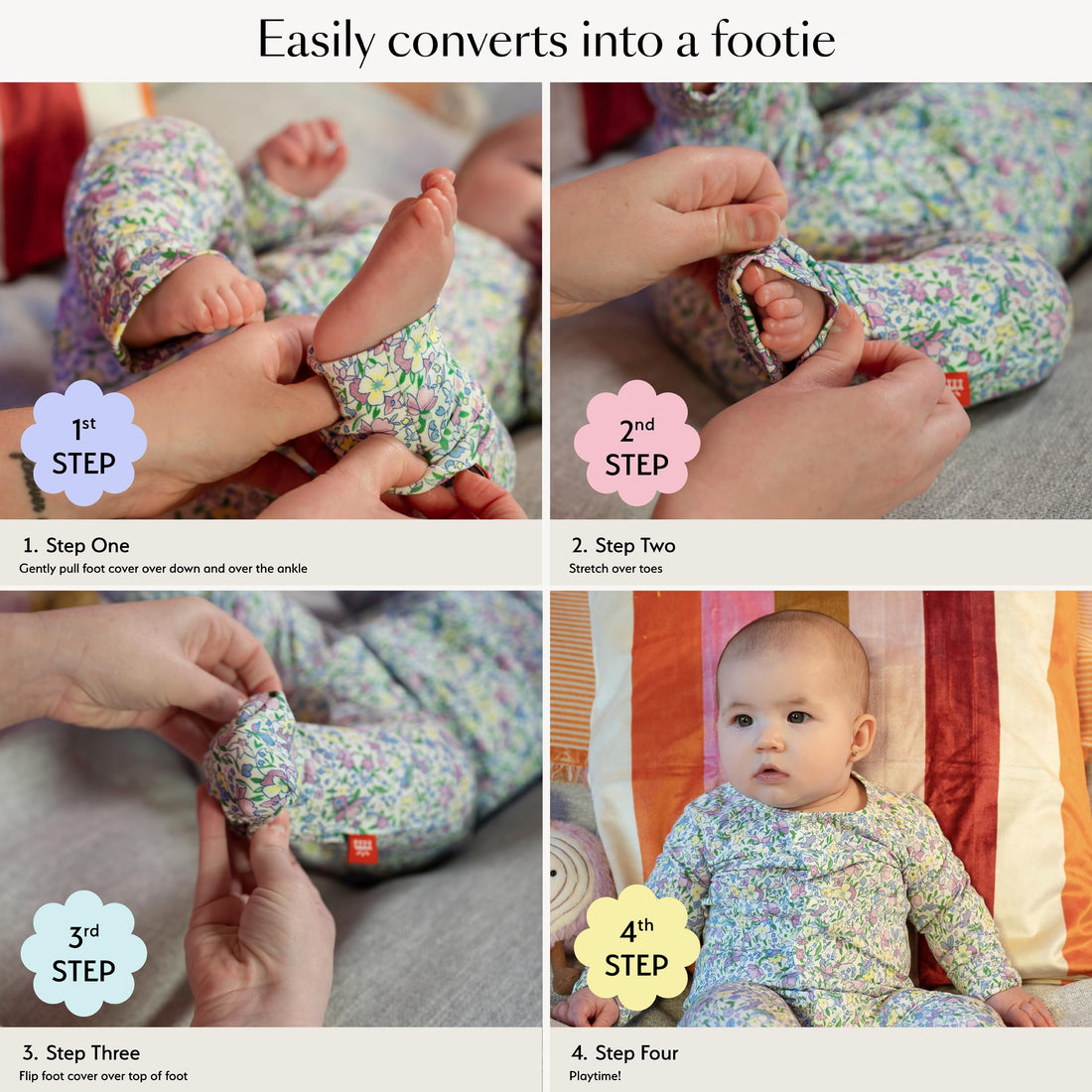 Magnetic Me Boys Modal Magnetic Baby Footie Pajamas | Silky Soft Modal Fabric | Baby Sleepers