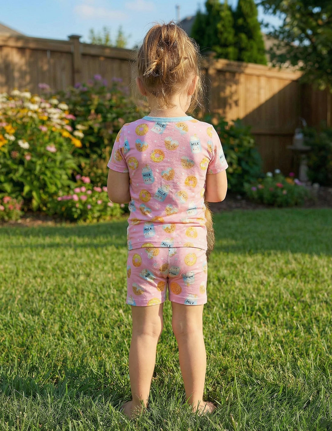 Arshiner Pajamas for Girls Summer Short Sleeve Sleepwear Kids Soft Cute Snug Fit Pjs Sets