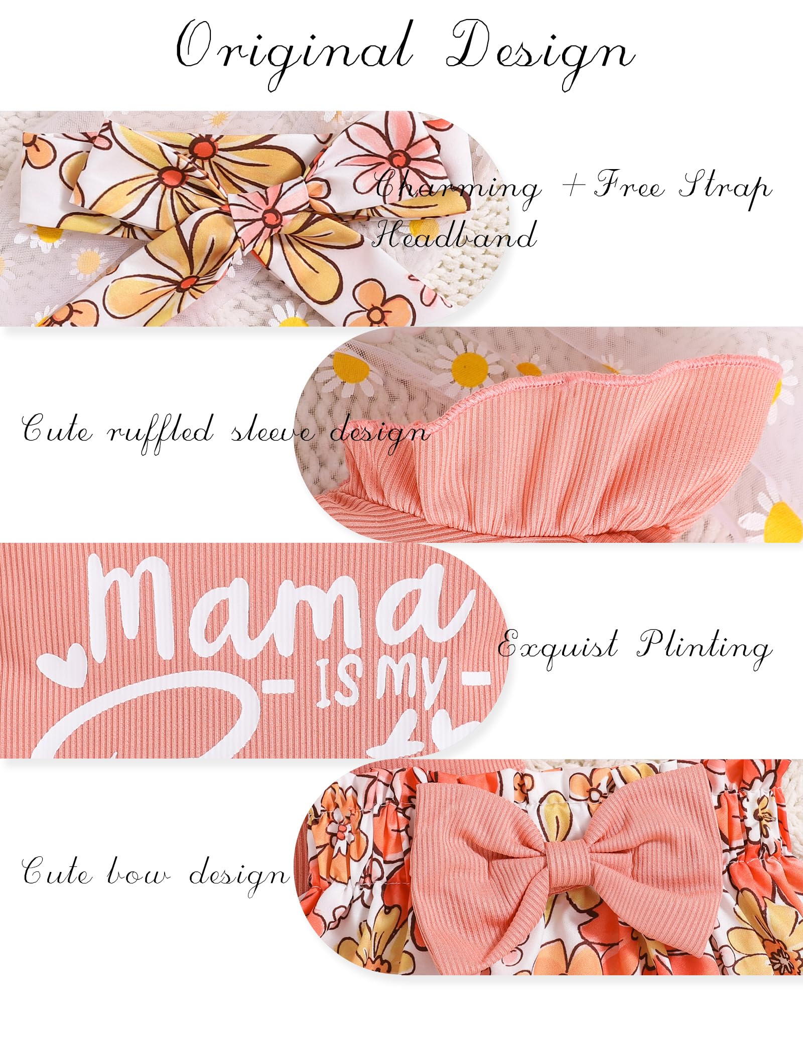 Newborn Infant Clothes Baby Girl Dress Summer Toddler Outfit Cute Girl Romper Skirt Set+Headband WEBE CLOTHING