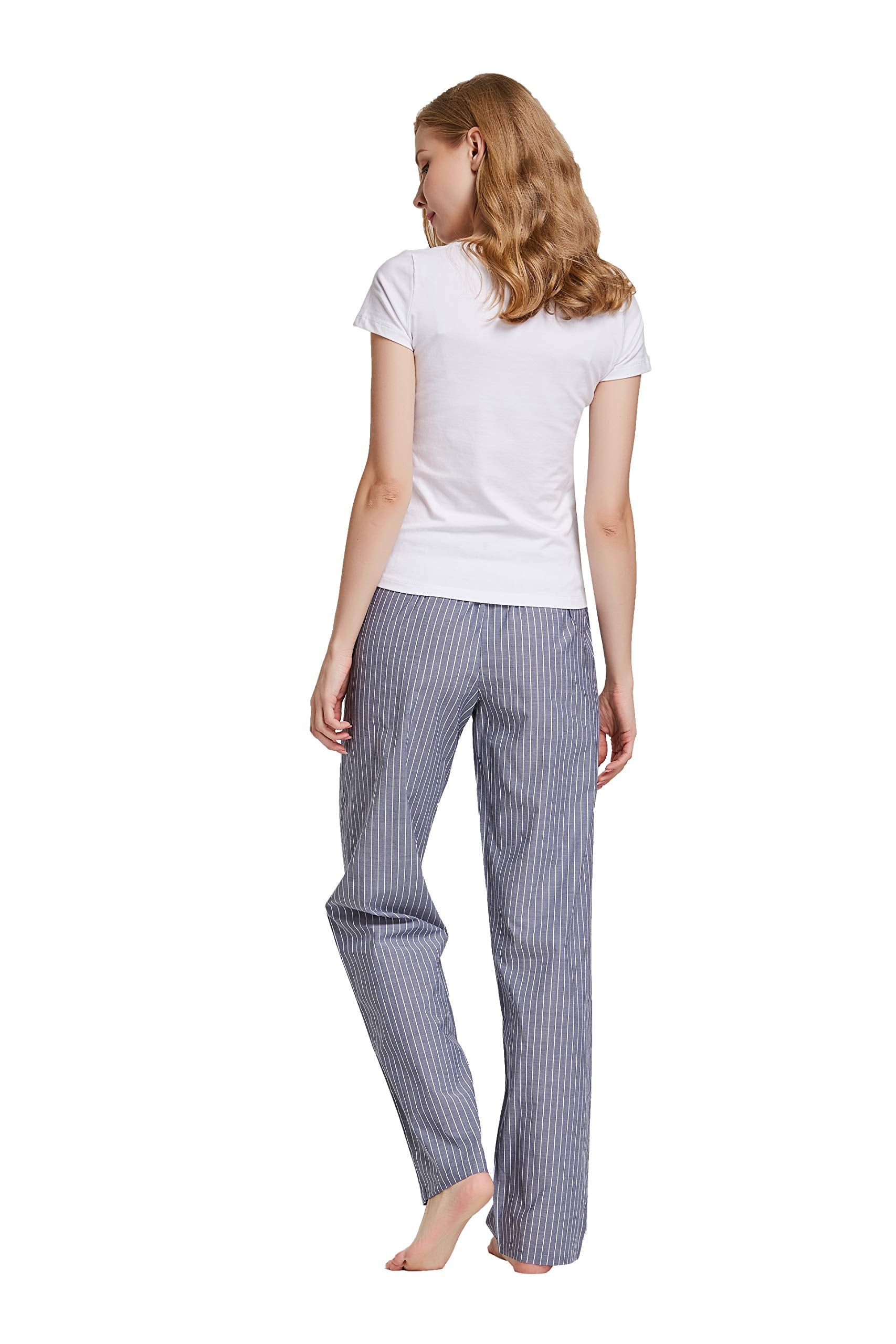 CYZ Women's 100% Cotton Woven Poplin Sleep Pajama Pants