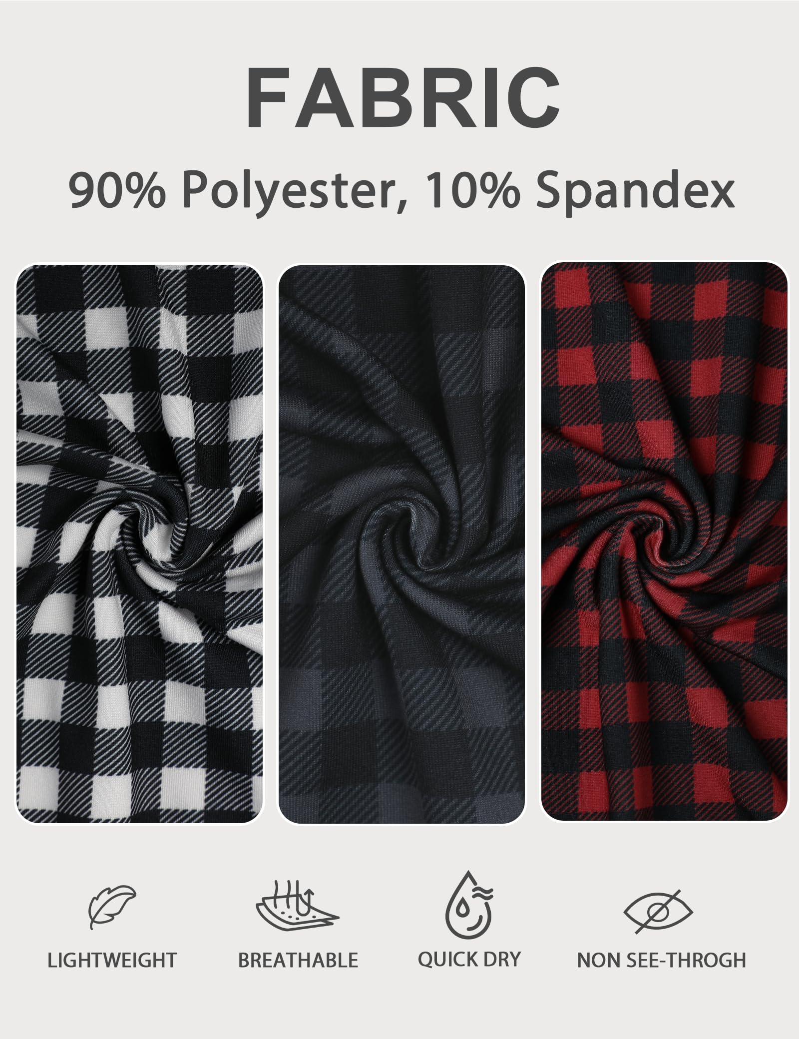 Women Pajama Pants 3-Pack Plaid Sleep Lounge PJ Bottoms with Pockets