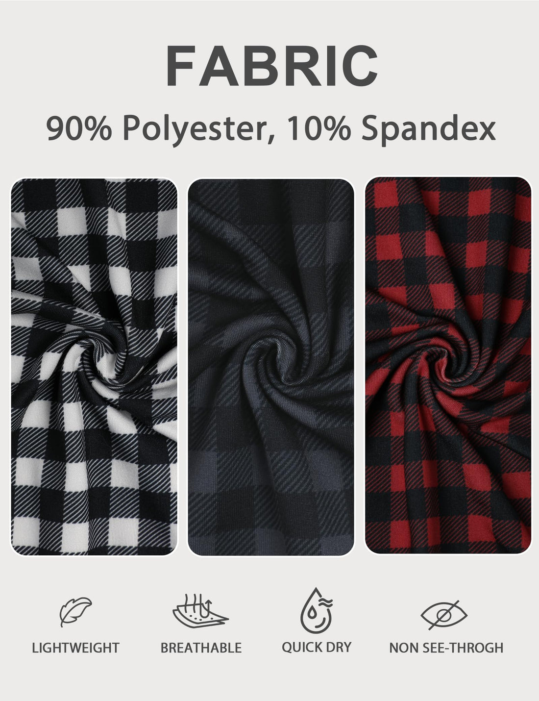 Women Pajama Pants 3-Pack Plaid Sleep Lounge PJ Bottoms with Pockets
