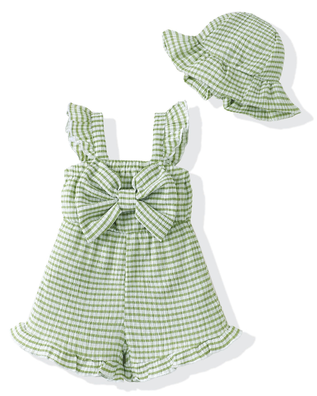 XUANHAO Baby Girl Clothes Summer Romper Outfits for Girls Cute Infant Toddler One-Piece Jumpsuit Ruffle Shorts Sets 6M-3Y WEBE CLOTHING