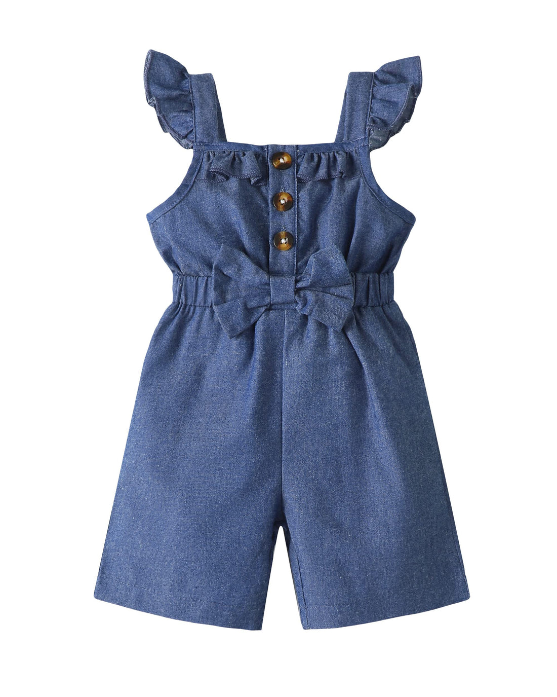 XUANHAO Baby Girl Clothes Summer Romper Outfits for Girls Cute Infant Toddler One-Piece Jumpsuit Ruffle Shorts Sets 6M-3Y WEBE CLOTHING