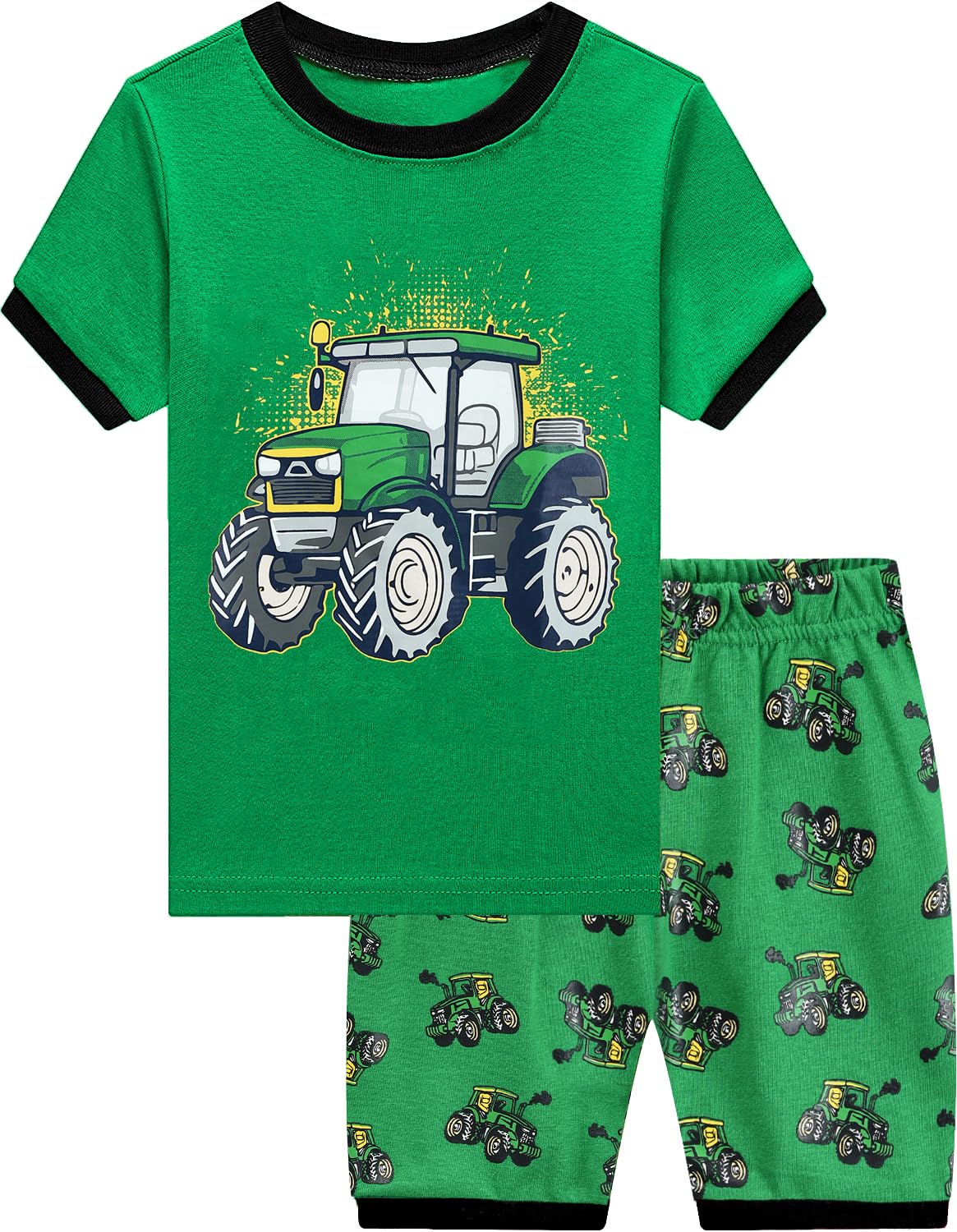Little Hand Toddler Boys Pajamas Kids Dinosaur Summer PJS Monster Truck Boy Tractor Jammies Hockey Short Sets 2-7 Years