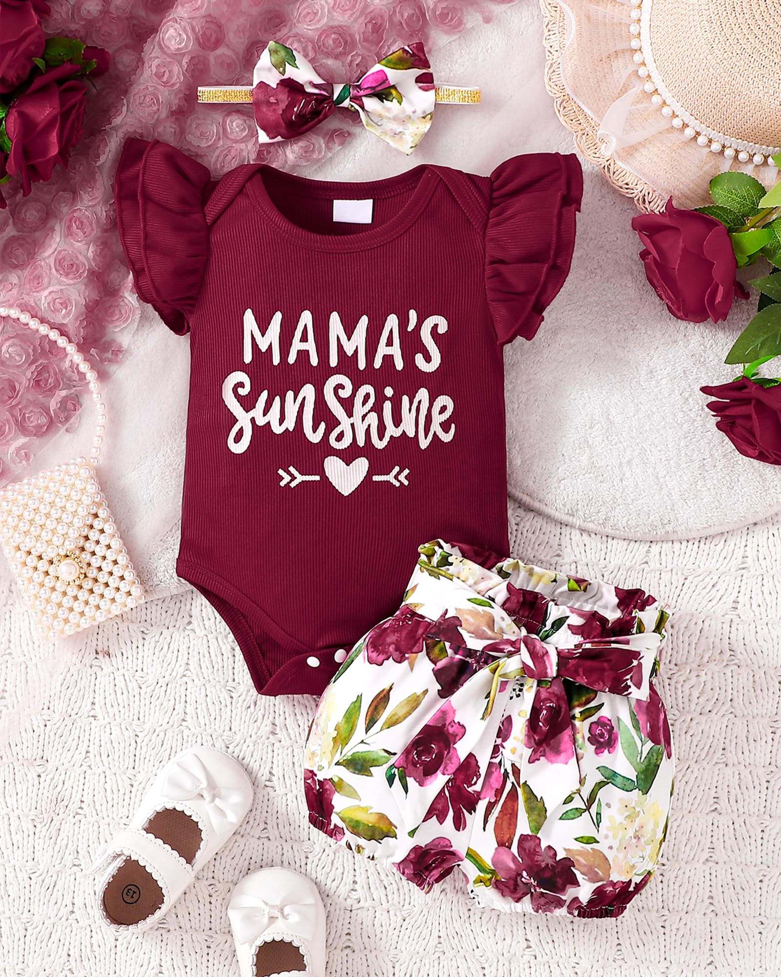 Newborn Infant Clothes Baby Girl Dress Summer Toddler Outfit Cute Girl Romper Skirt Set+Headband WEBE CLOTHING