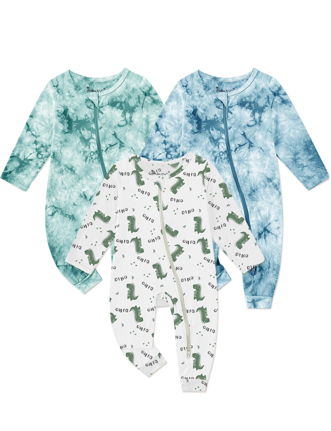 Baby Girls Boys Footless Romper 2 Way Zipper Soft Rayon Outfits, Outdoor Tie-dye Long Sleeve Clothes Jumpsuit WEBE CLOTHING
