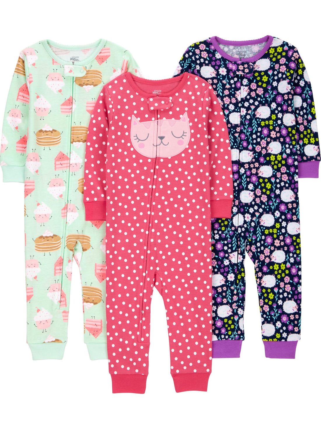 Simple Joys by Carter's Babys' 3 pack Snug Fit Footless Cotton Pajamas