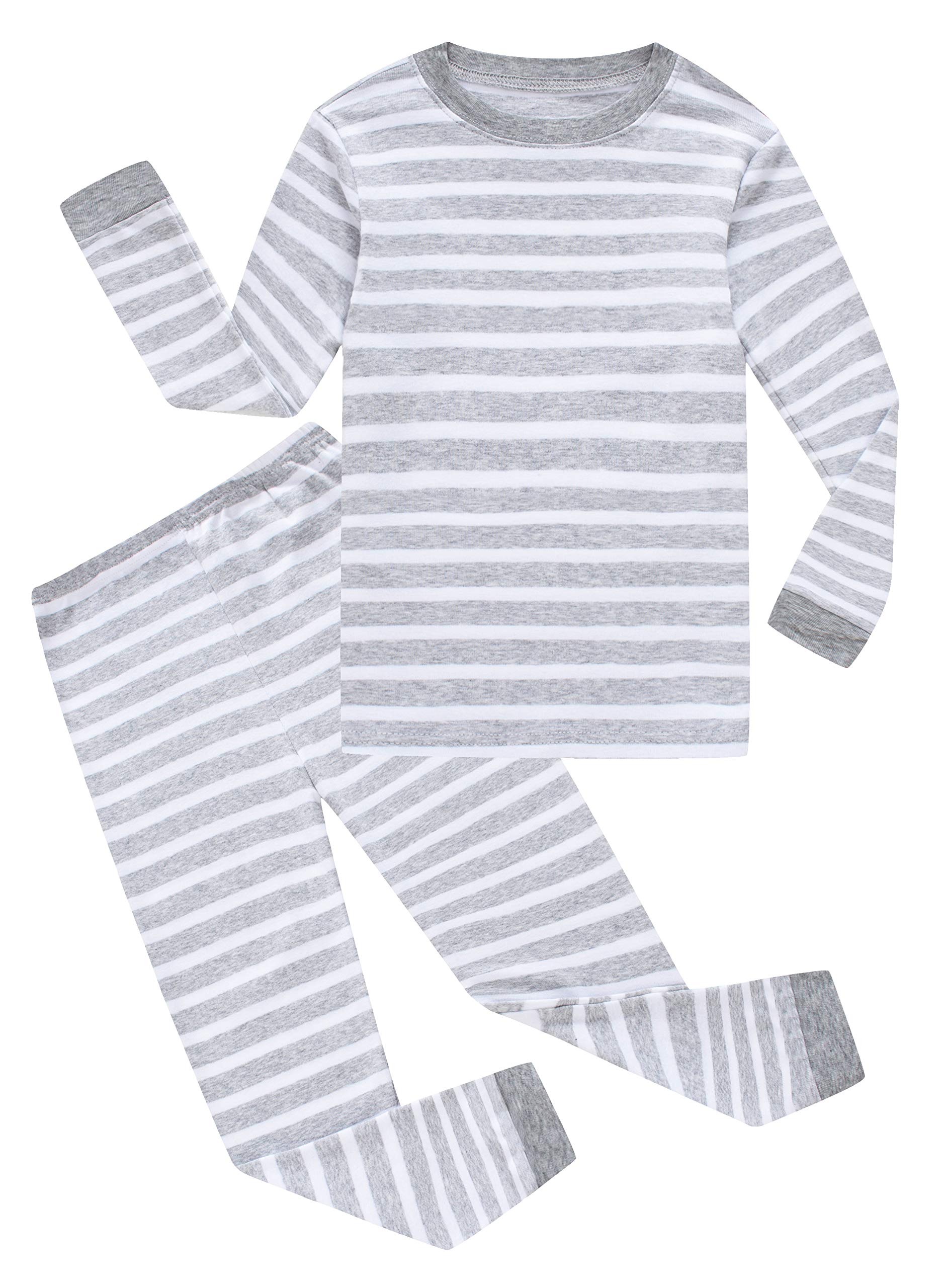 Family Feeling Kids & Toddler Boys Pajamas 2 Piece Pjs Set 100% Cotton Sleepwear