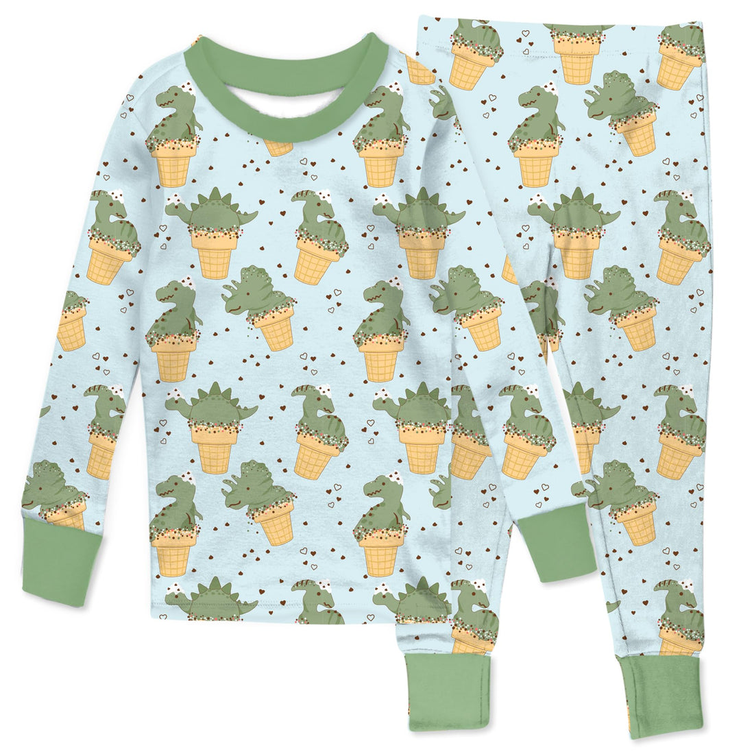 Butterblu Zen Snug-fit 2-Piece Pajamas 100% Organic Cotton Long Sleeve for Boys & Girls